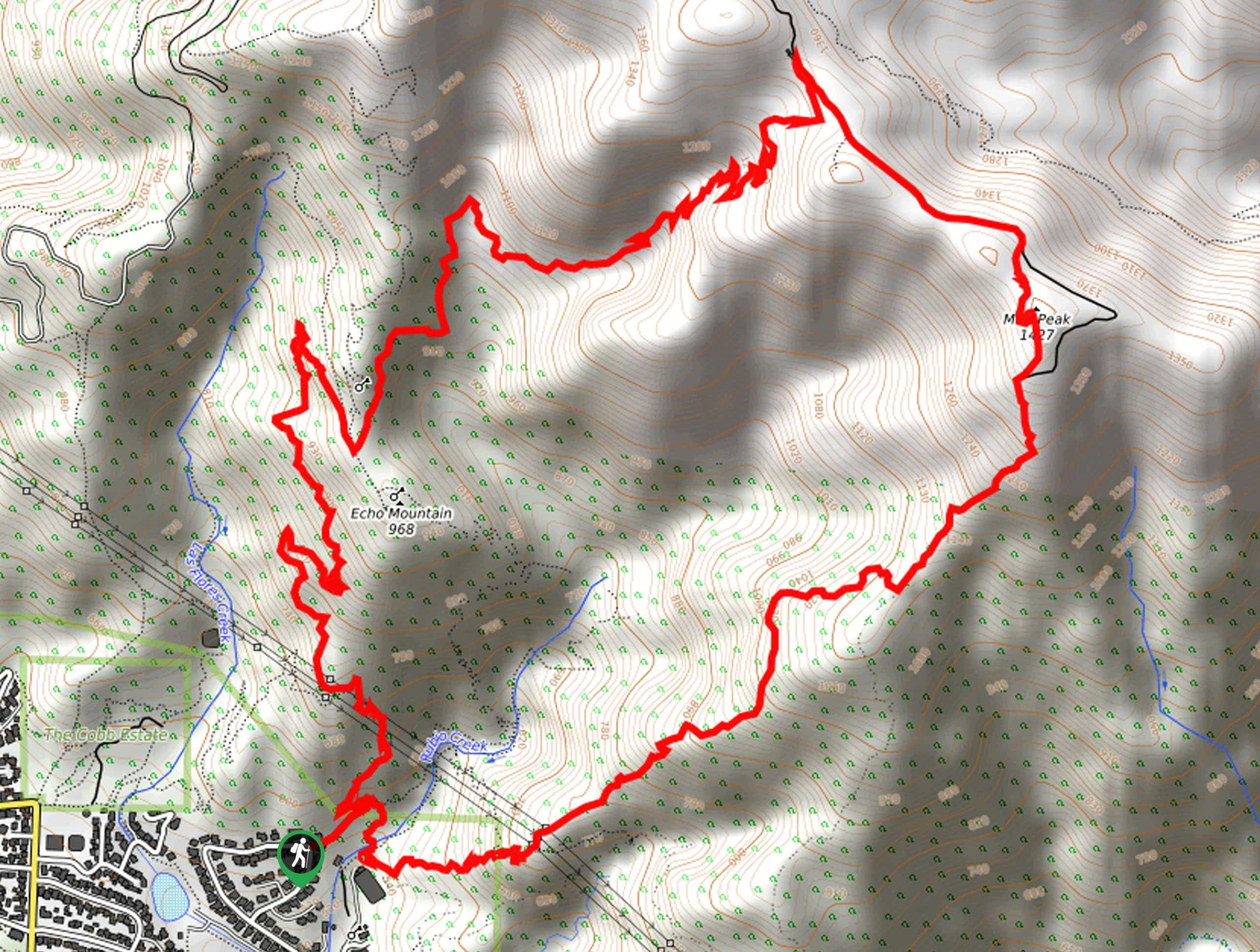 Muir Peak Loop Trail Map