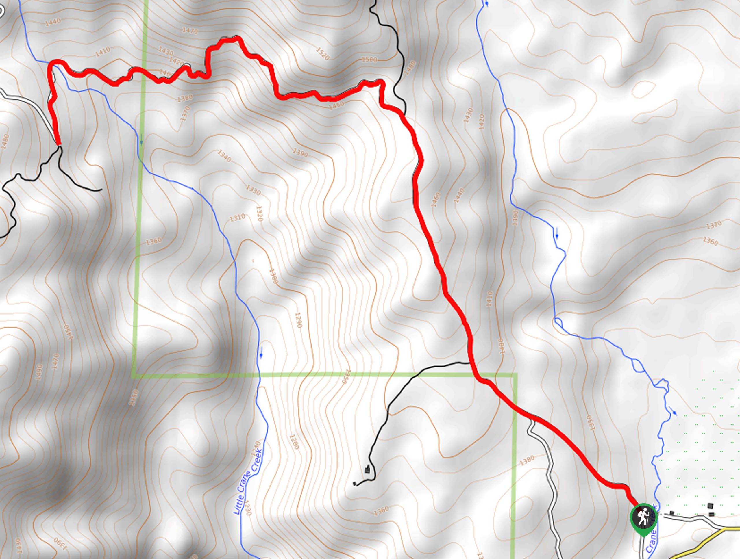 Little Nellie Falls Trail Map