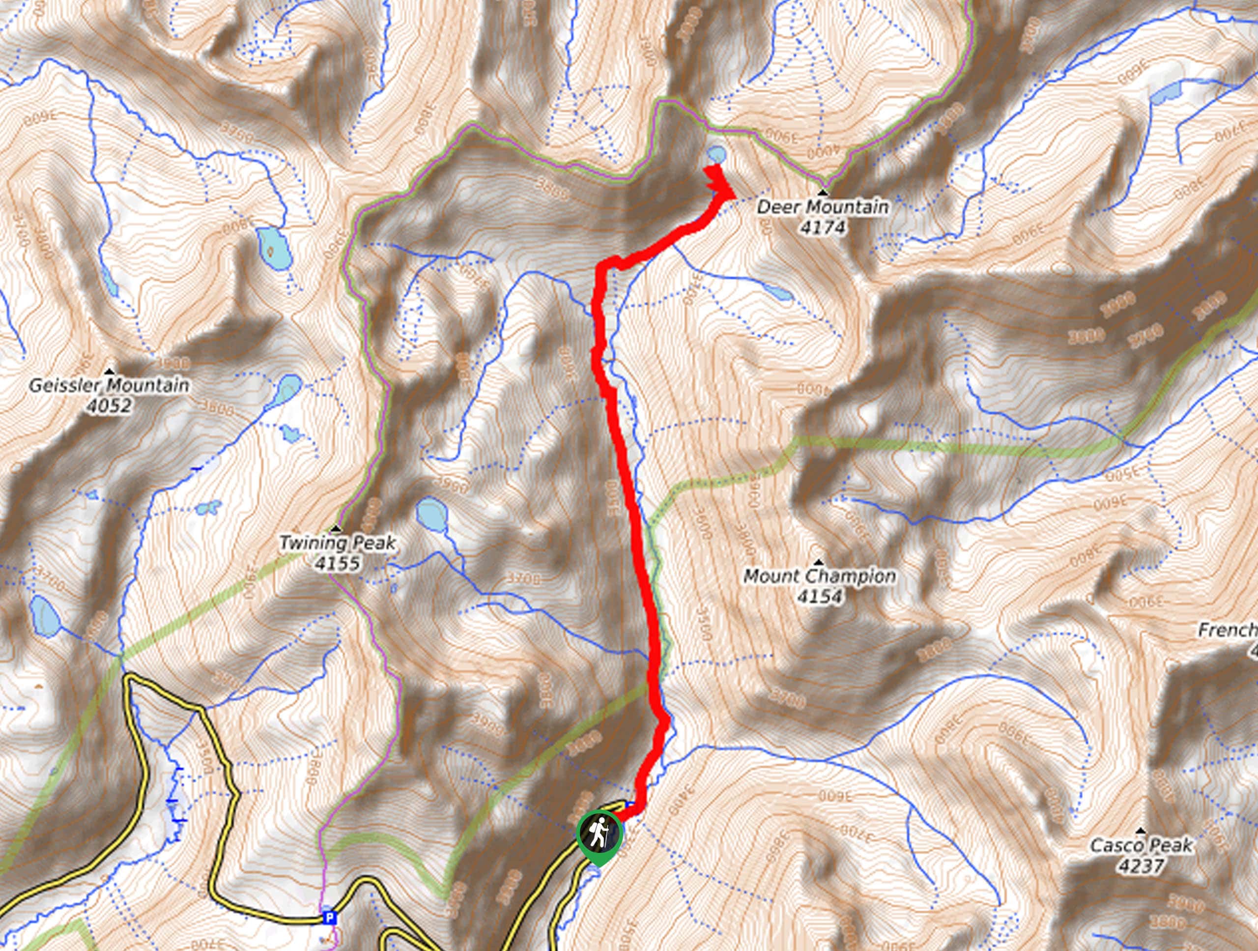 North Fork Lake Creek Trail Map