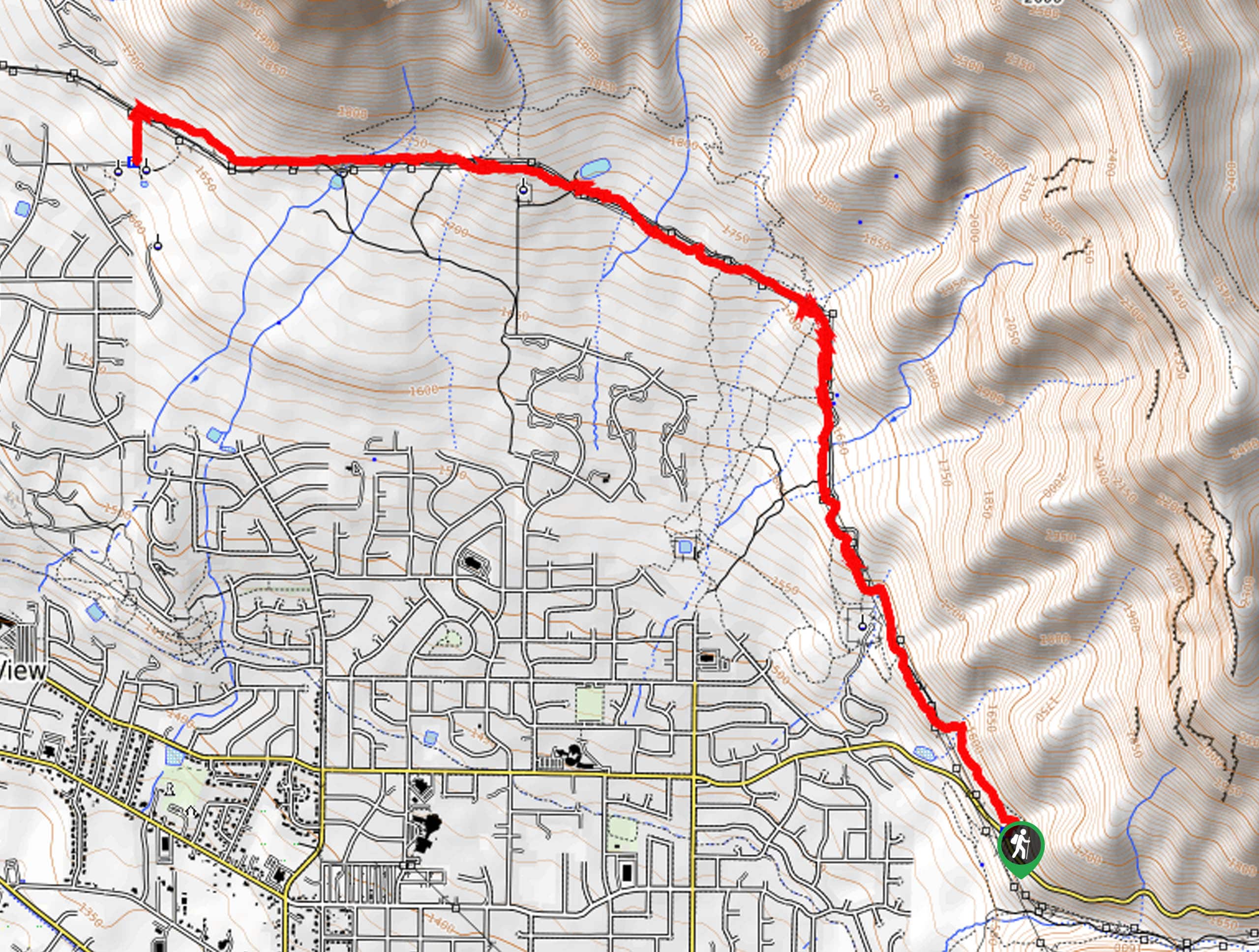 The Bonneville Shoreline Trail: Ben Lomond Section Map