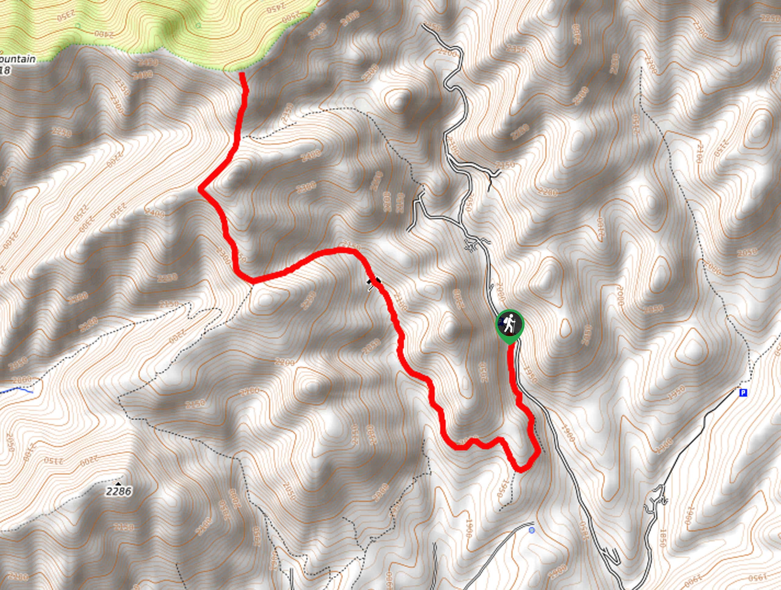 Knowlton’s Knob via The Miner’s Trail Map