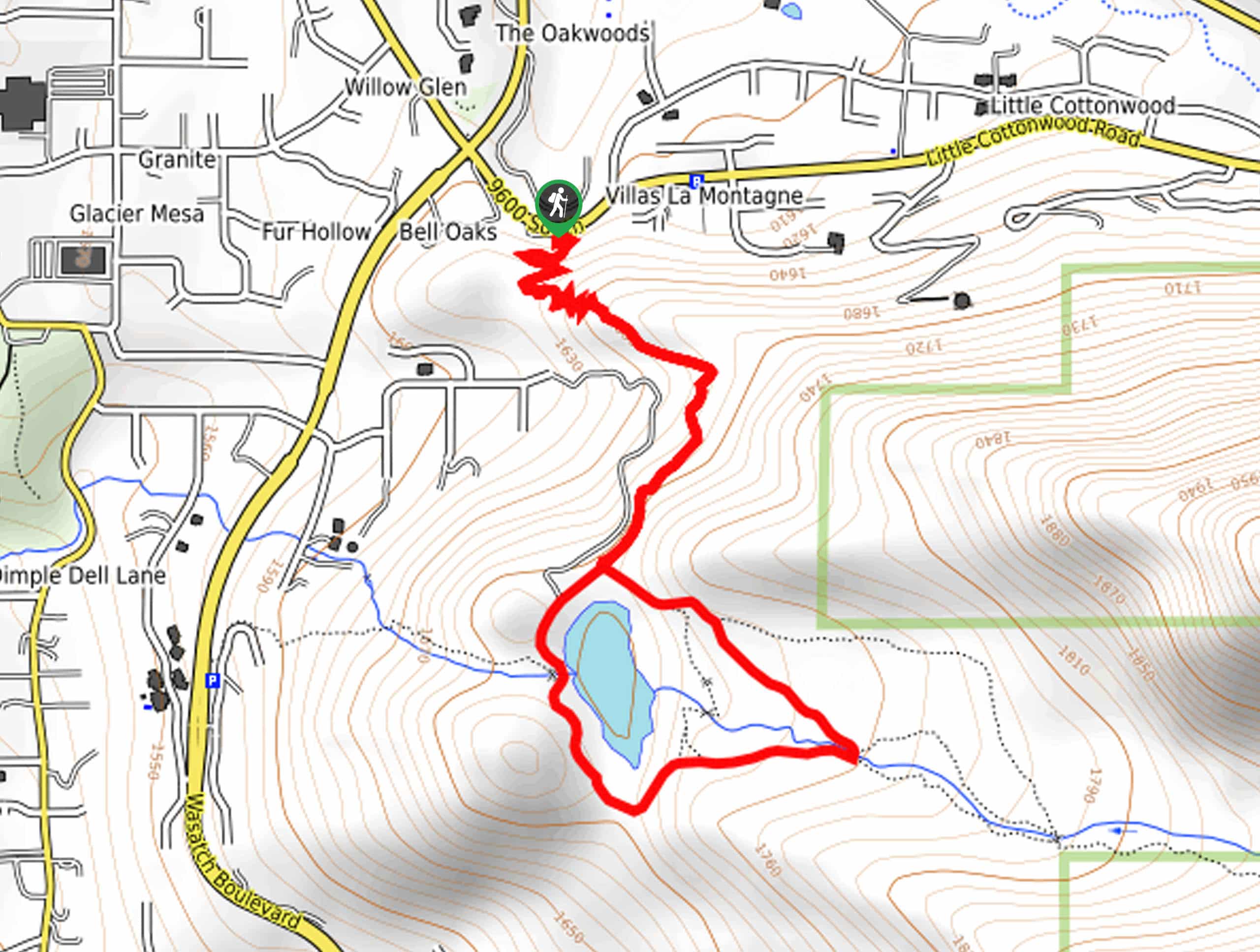 Lower Bell Canyon Reservoir via Larry’s Trail Map