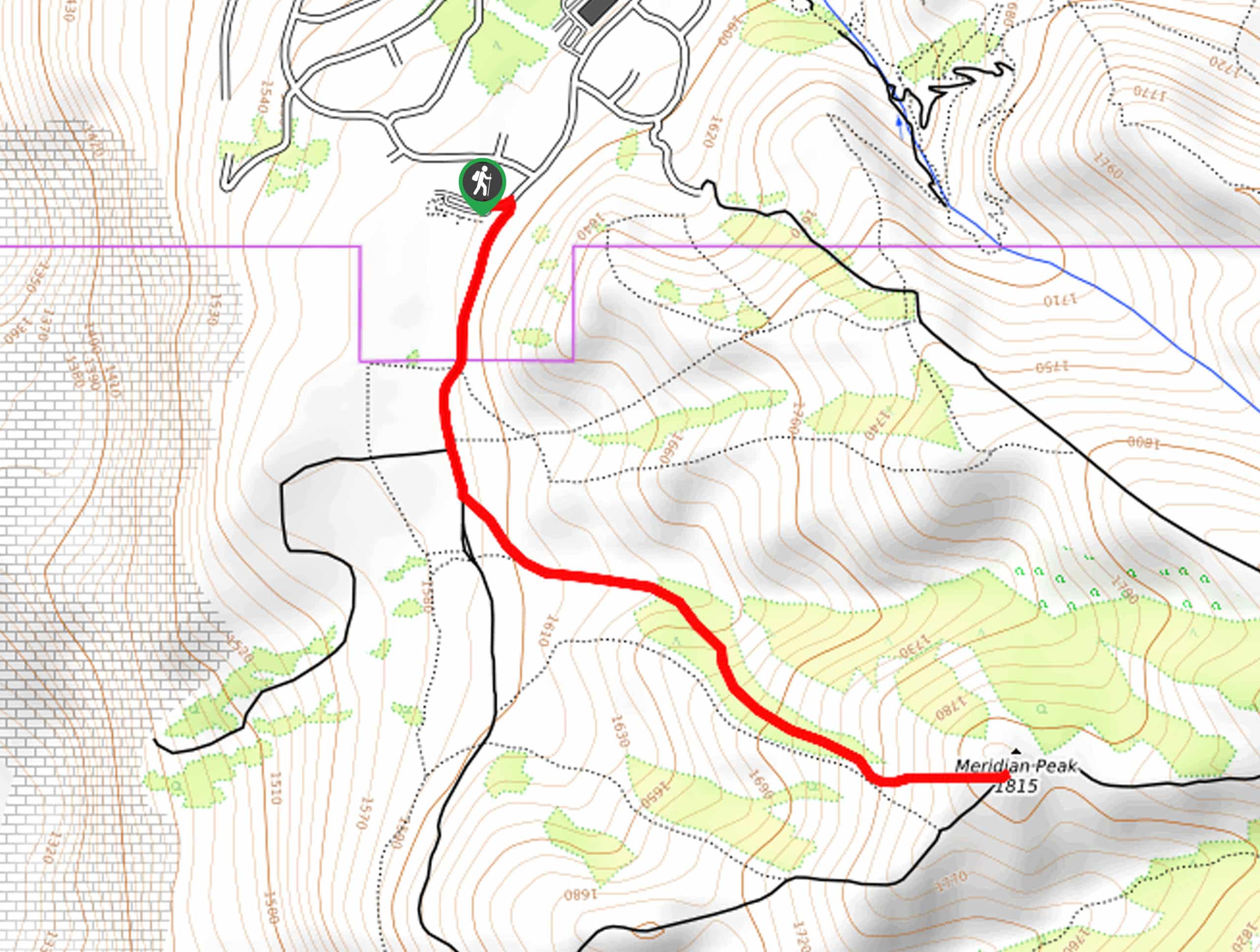 Meridian Peak Trail Map