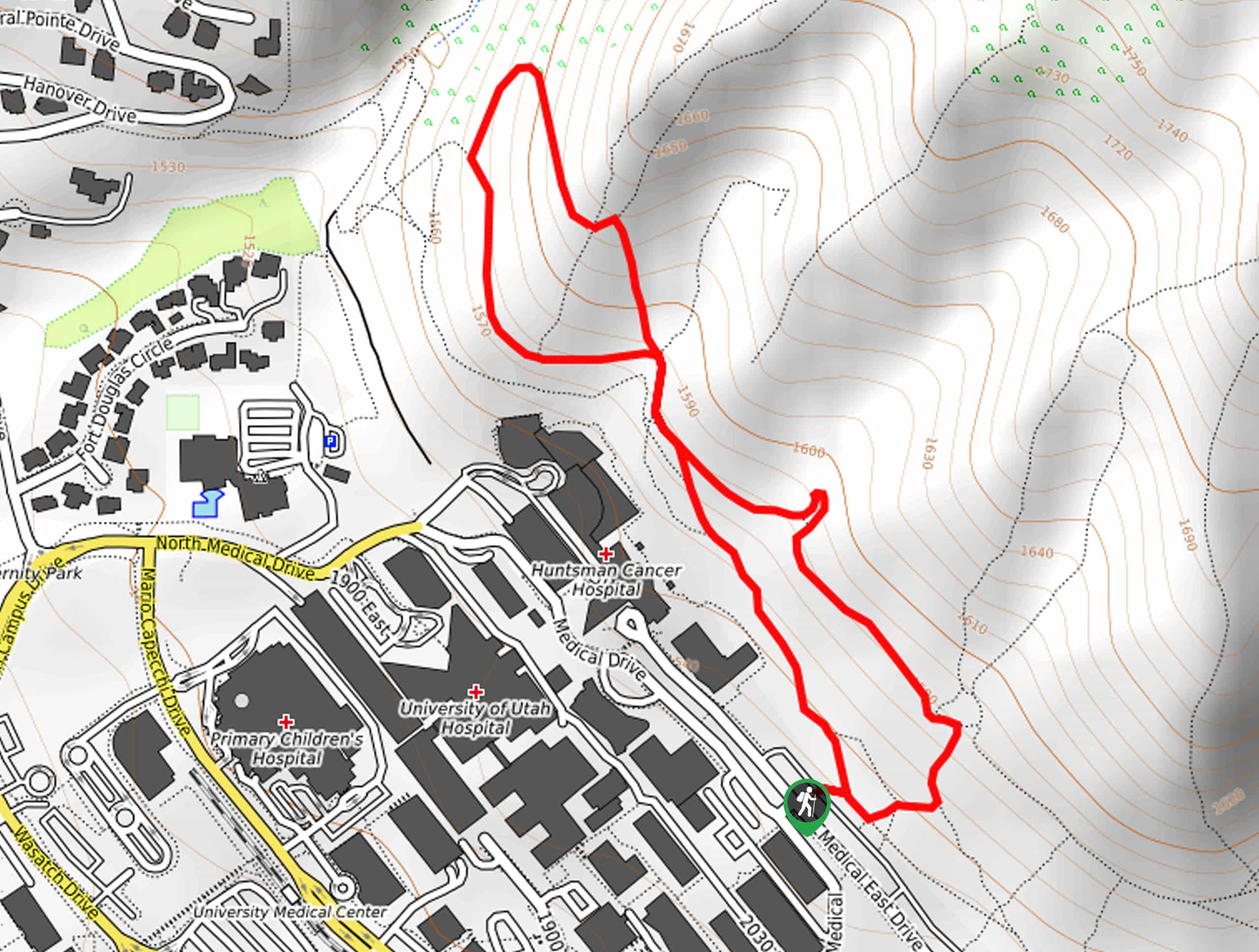 The Bonneville Shoreline Trail Double Loop Map