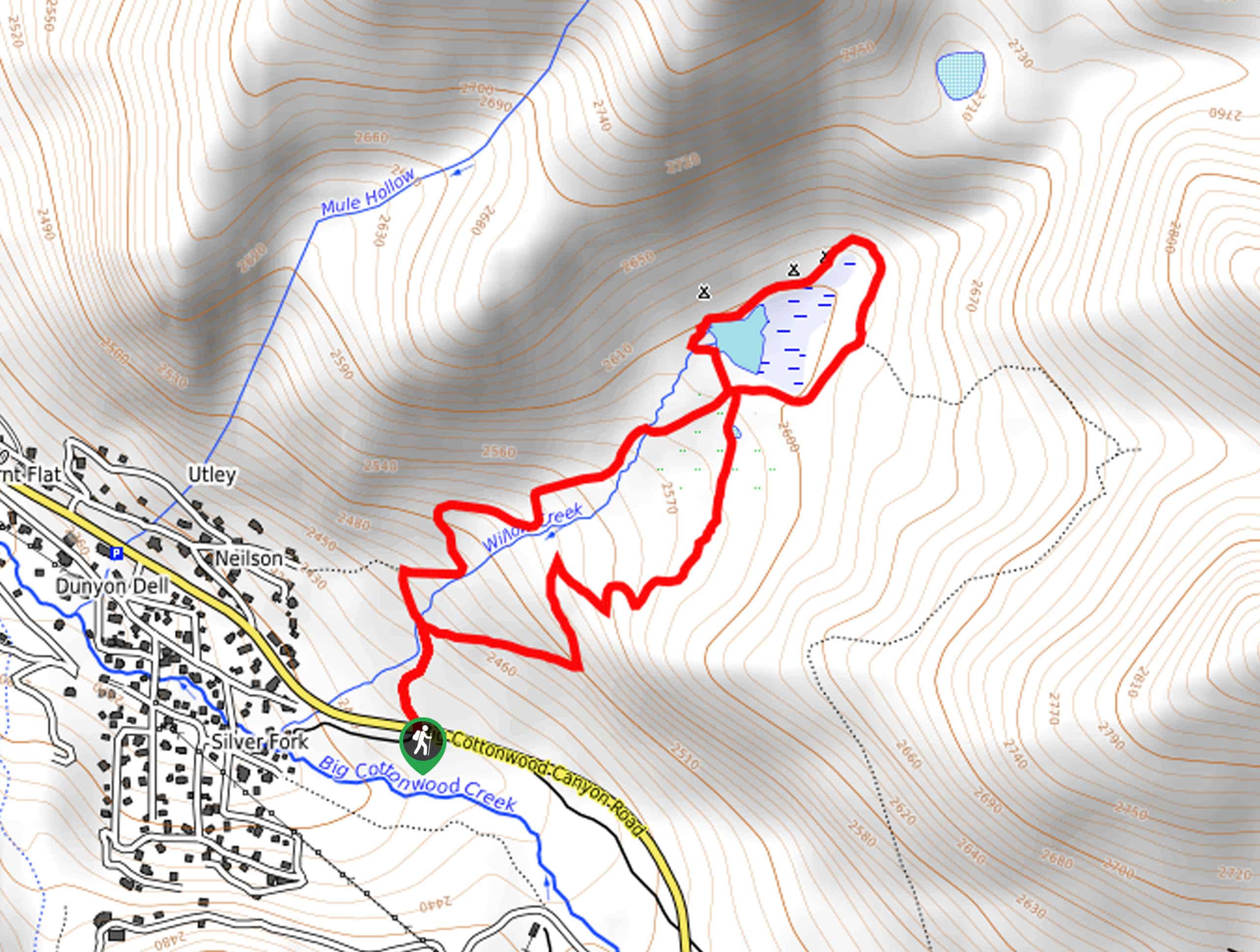 Willow Lake Trail Map