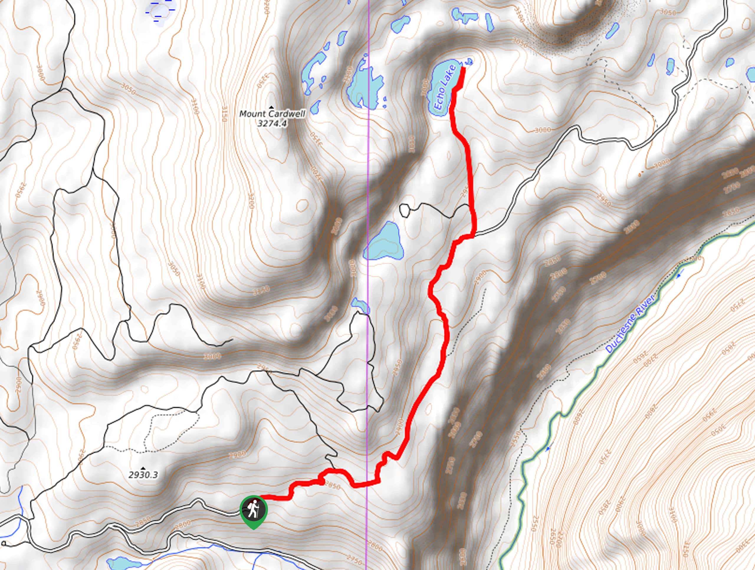 Joan Lake, Gem Lake, and Echo Lake Trail Map
