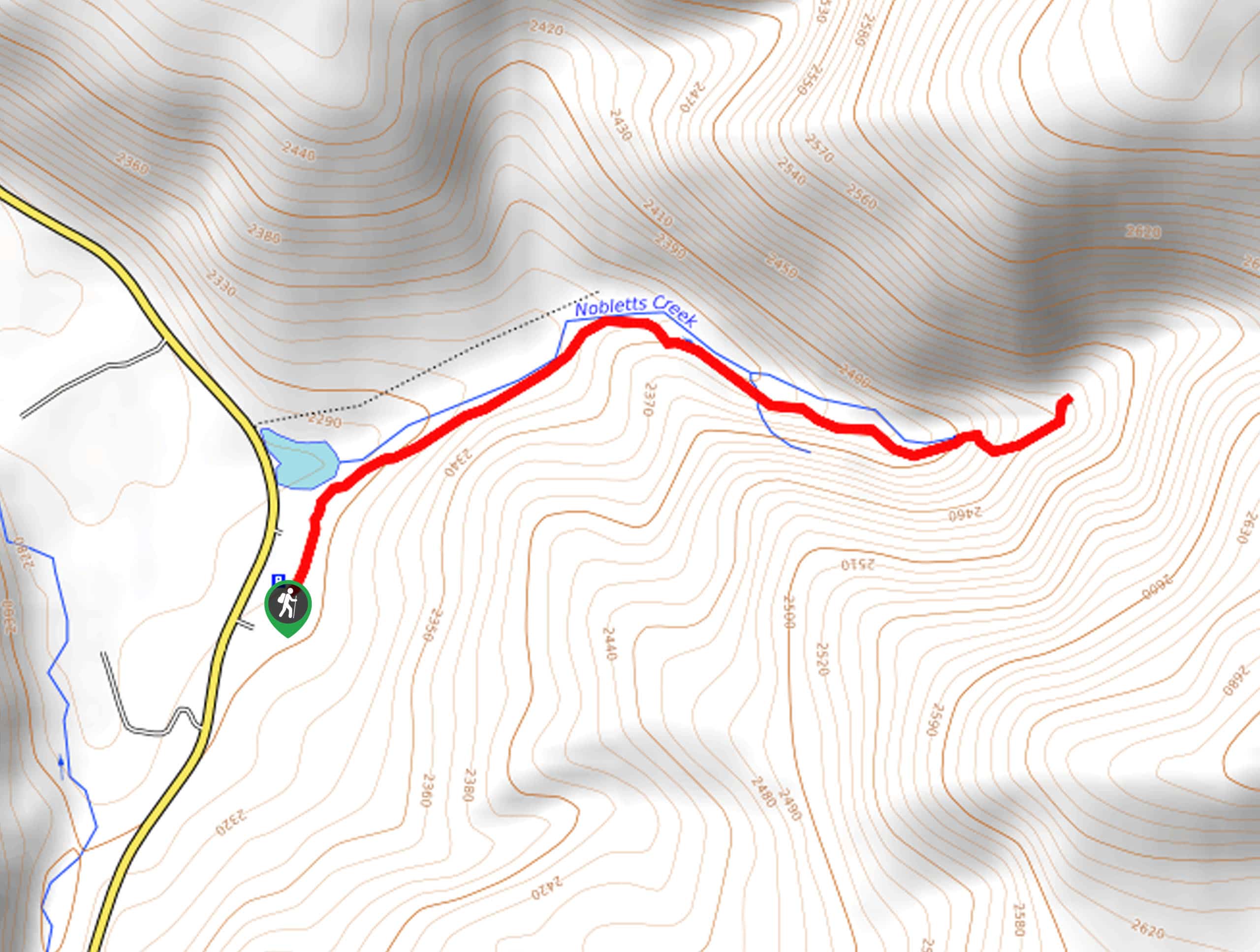 Nobletts Creek Trail Map