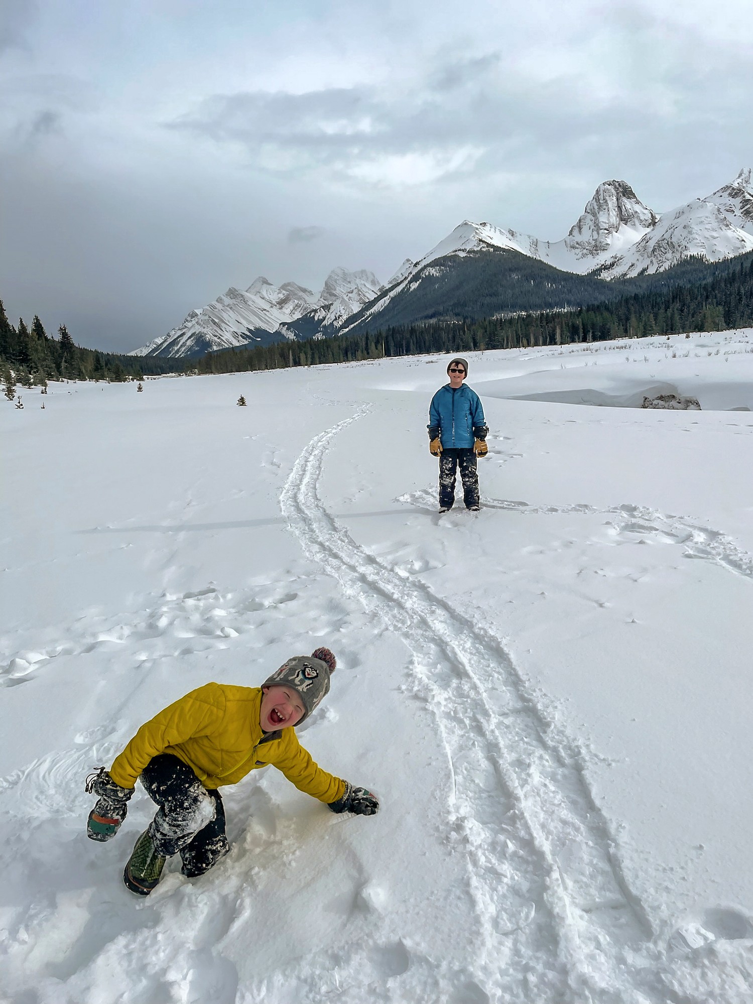 Kids love exploring the valley behind the Mt Engadine Lodge!