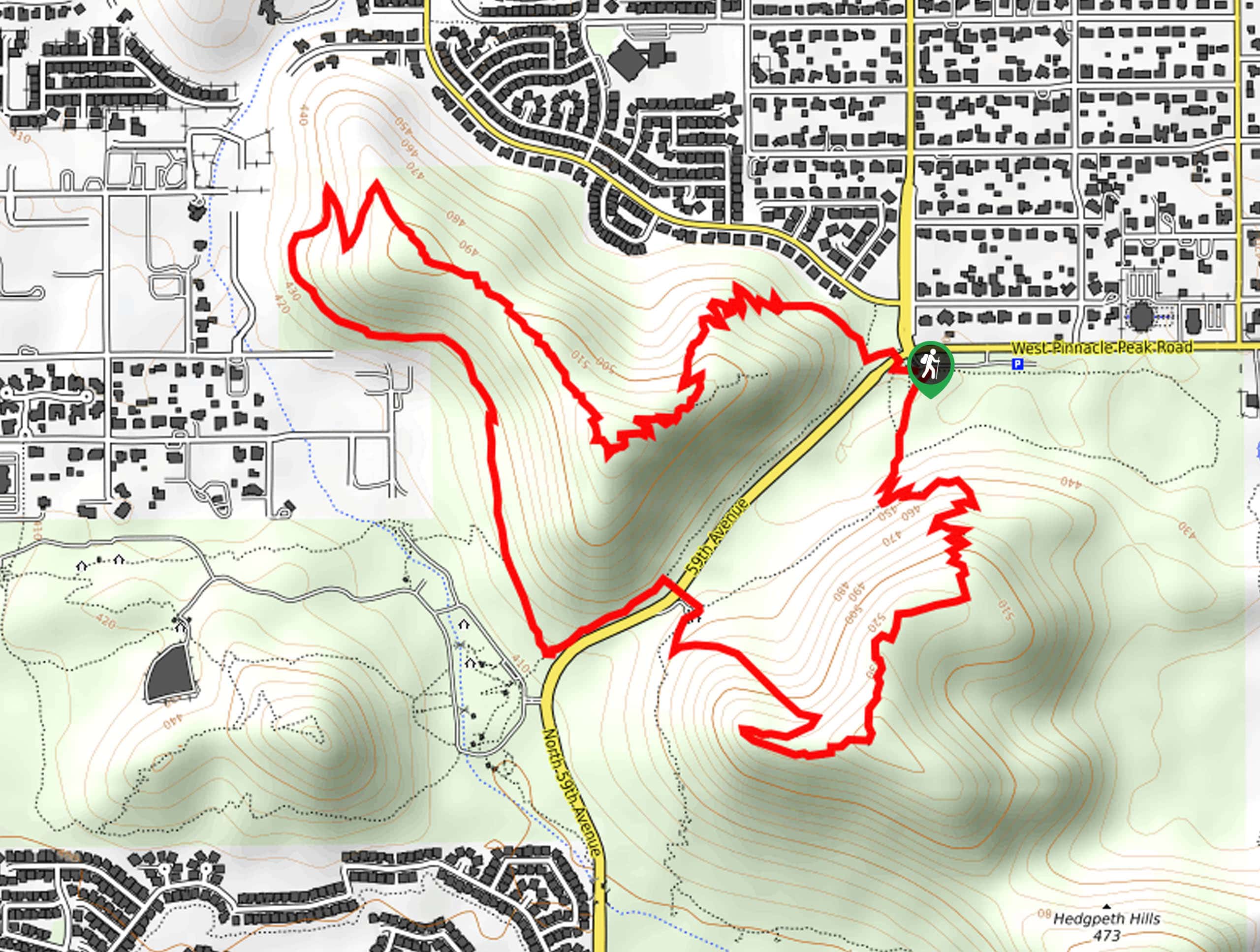 Arrowhead Point and Cholla Loop Map
