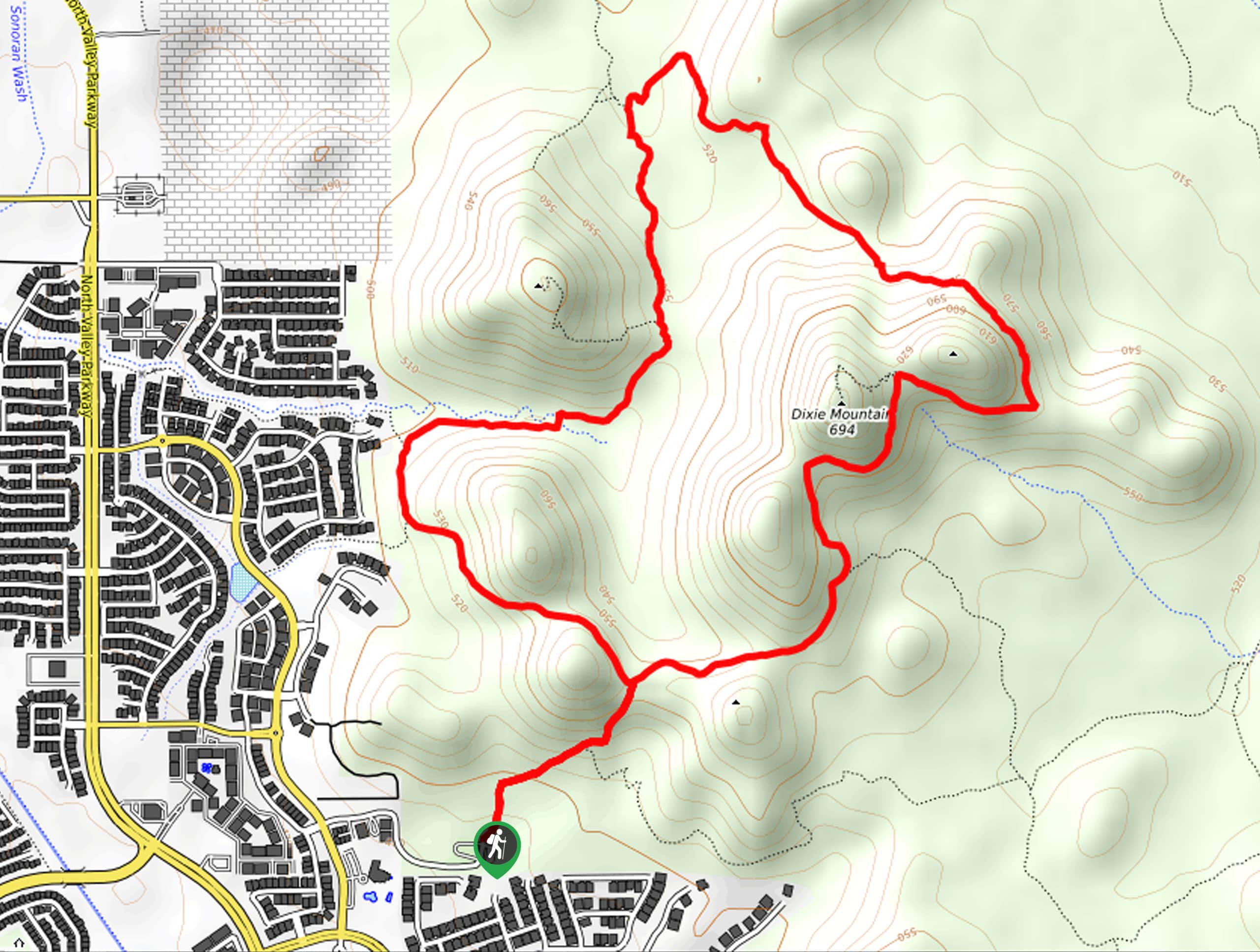 Dixie Mountain Loop Map