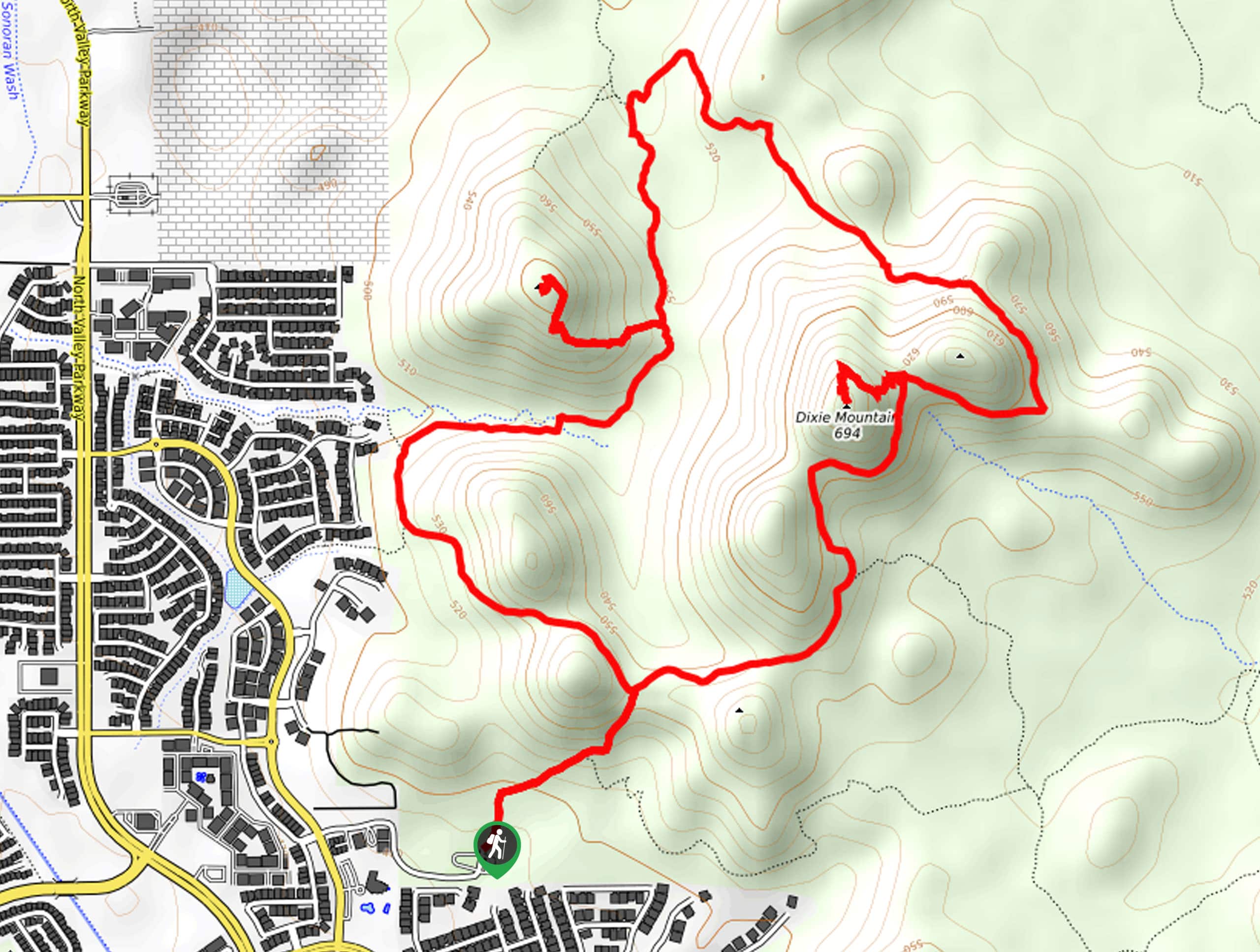 Dixie Mountain Two Summit Loop Map