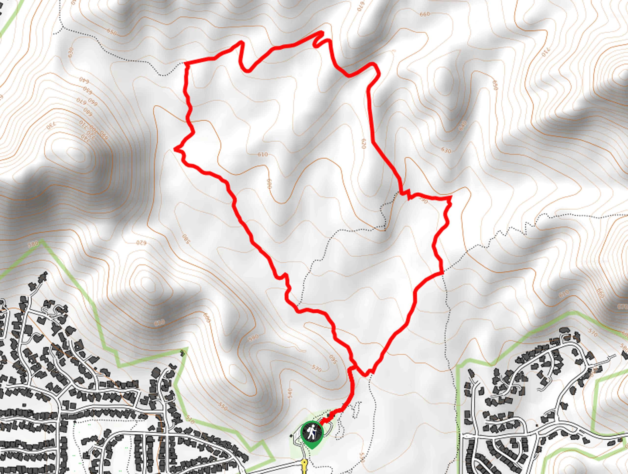 Lost Dog Wash to Ringtail Loop Map