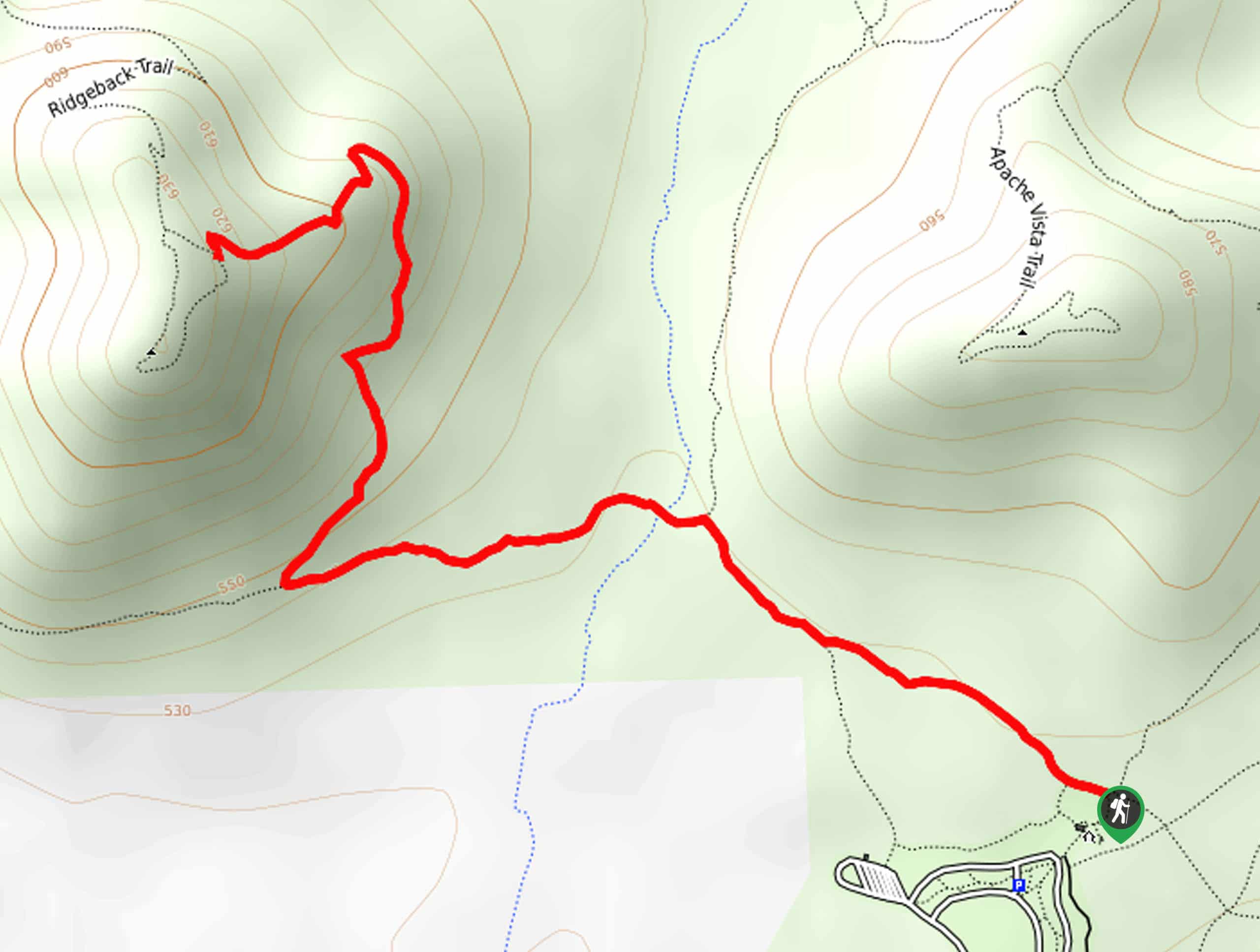 Ridgeback Overlook Hike Map