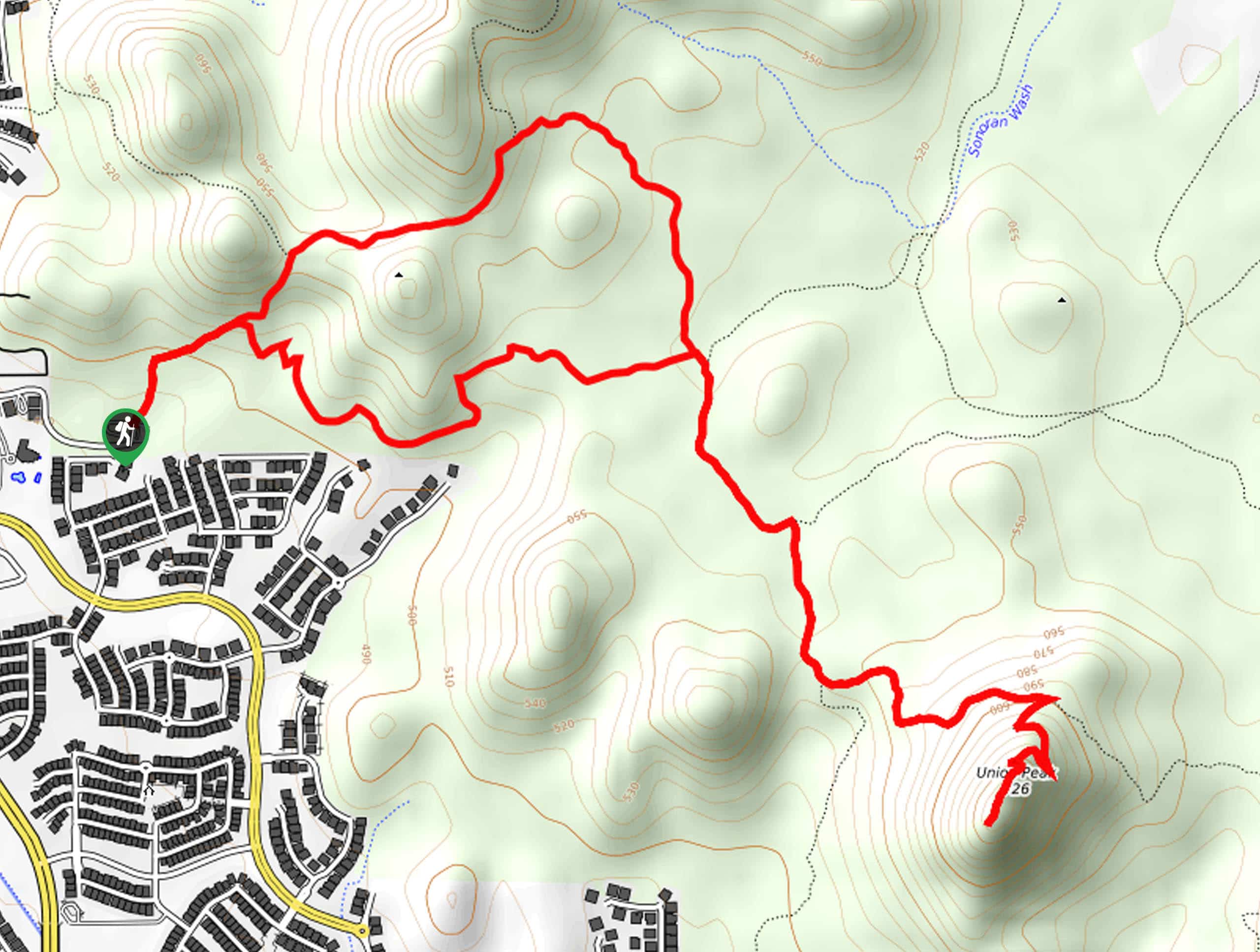 Union Peak Loop Map