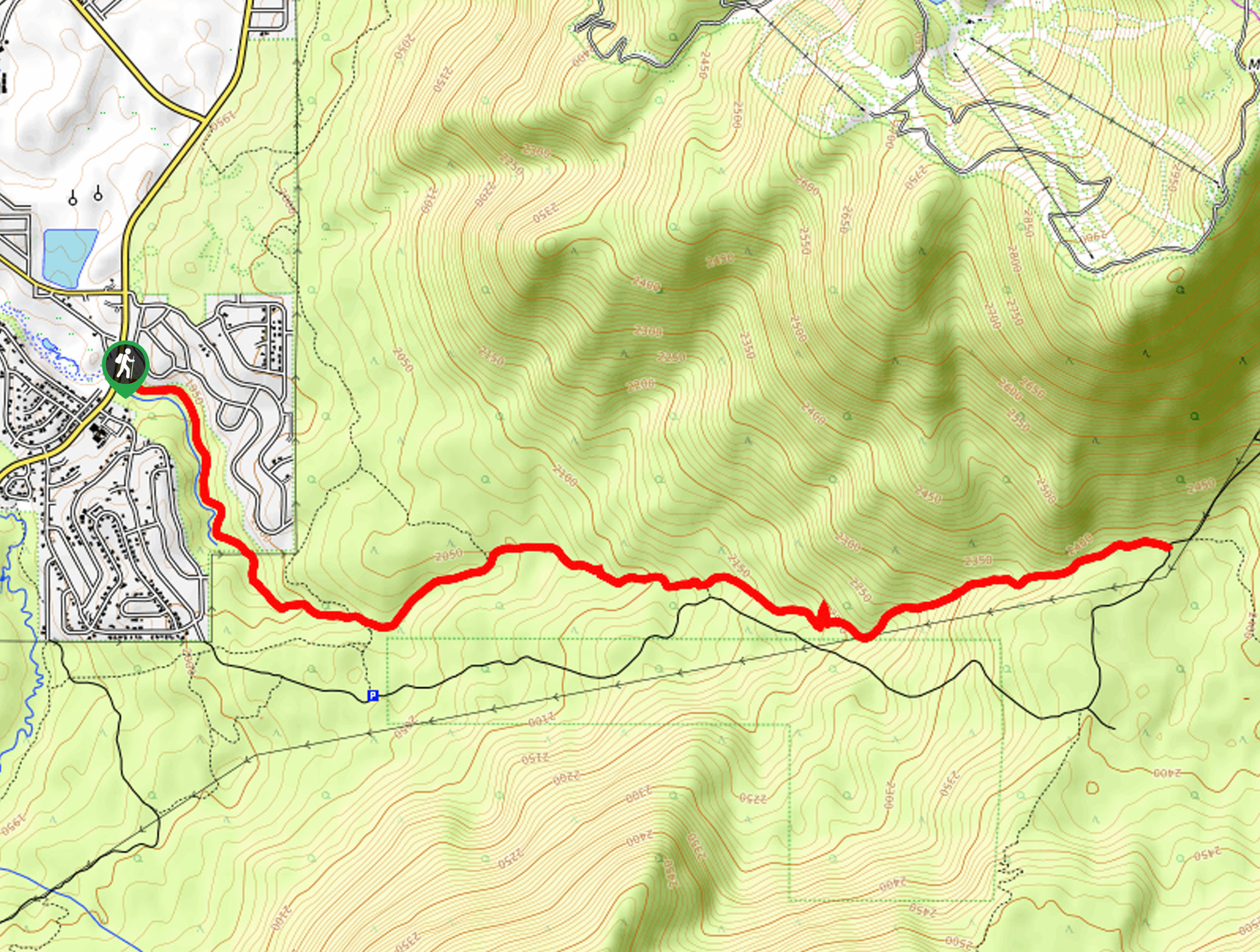 Cold Creek Trail to High Meadows Map
