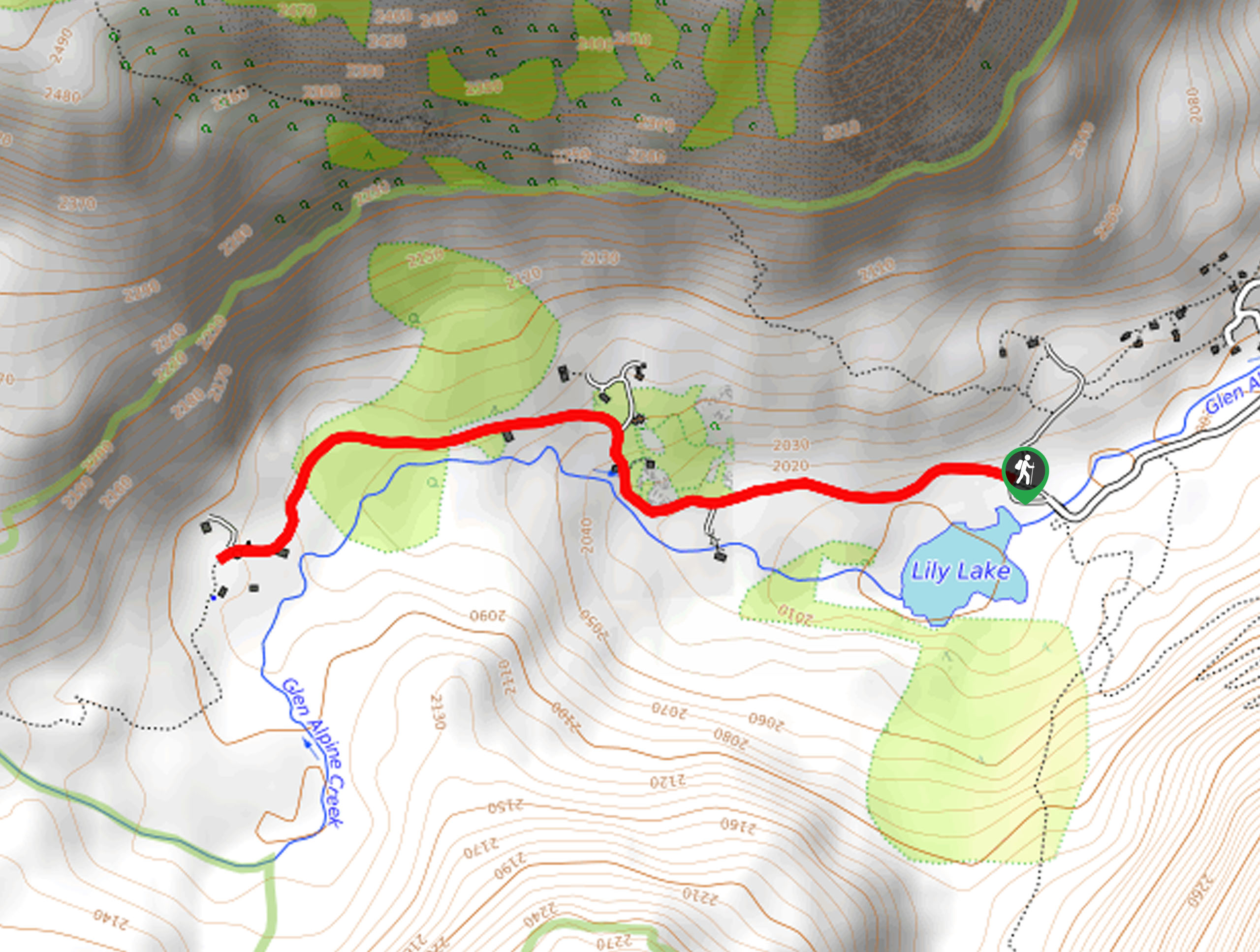 Glen Alpine Springs Resort Trail Map