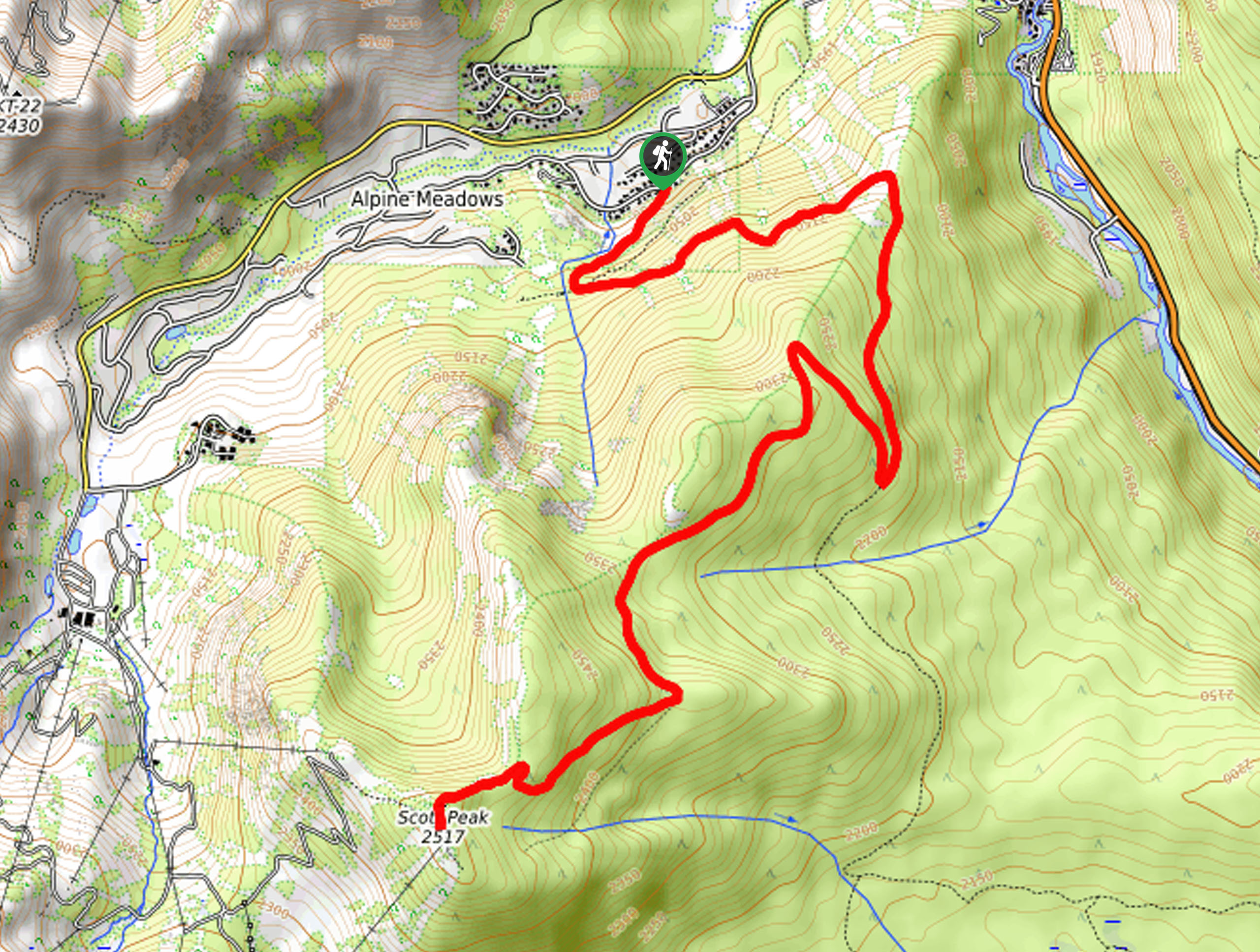 Scott Peak Trail Map