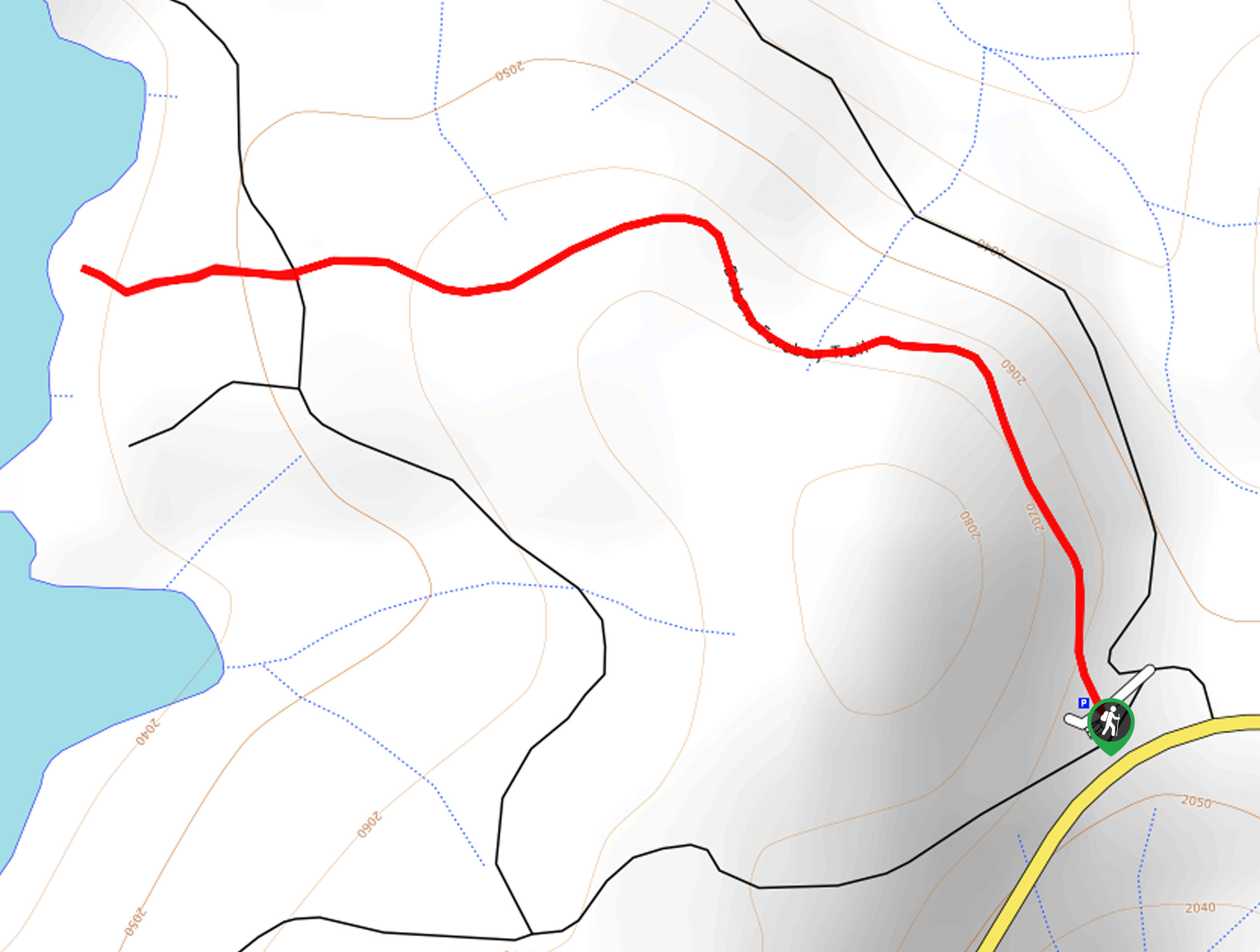 Balsam Forebay Hike Map