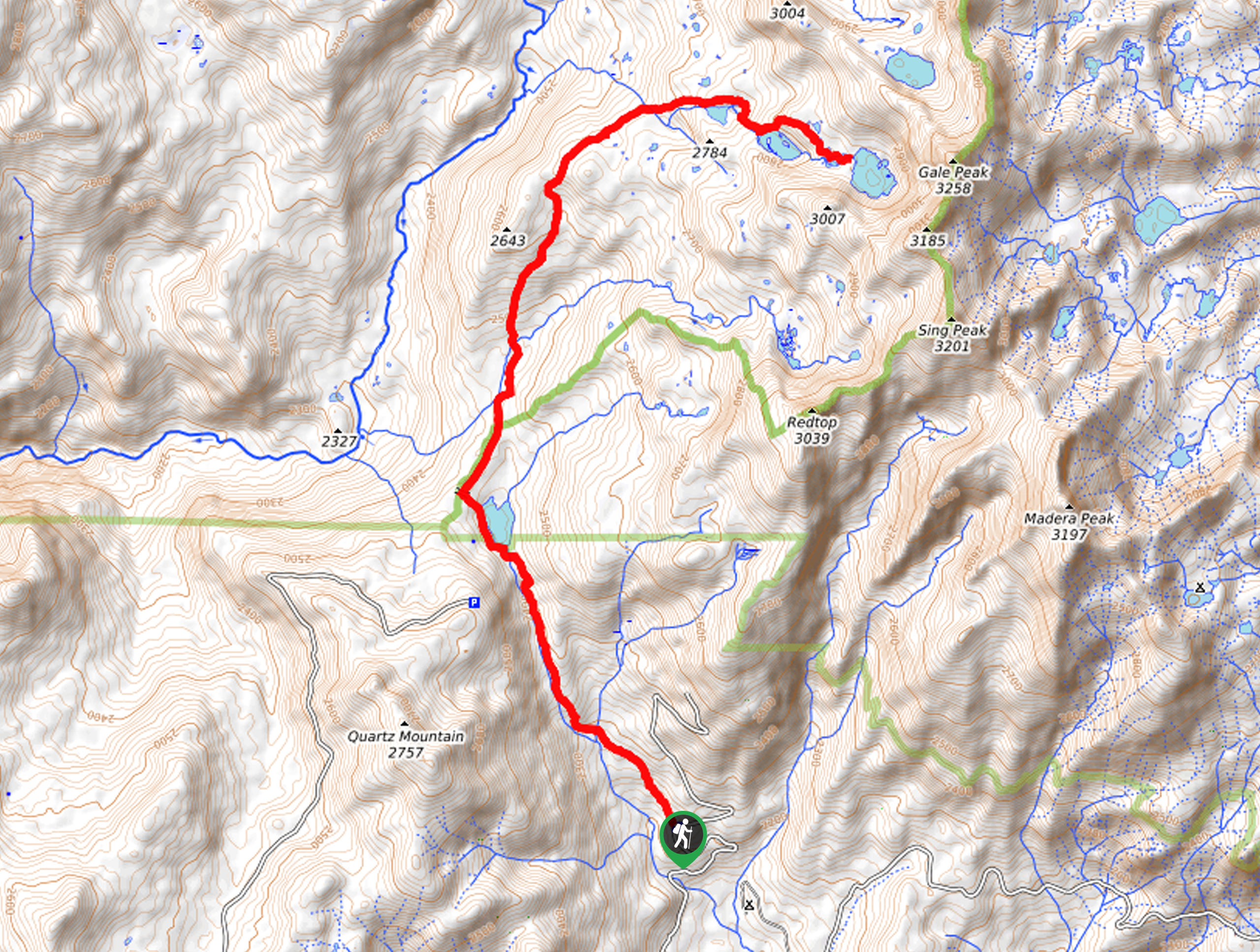 Chain Lakes Trail Map