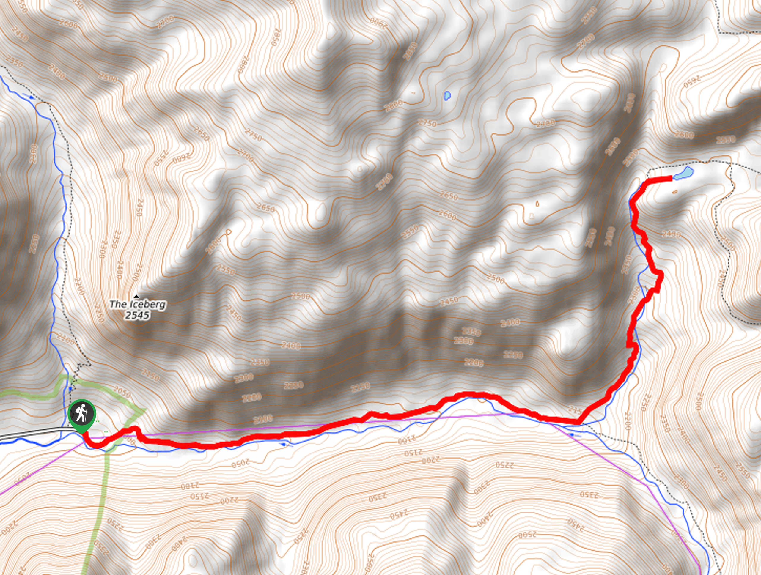 Boulder Lake Hike Map