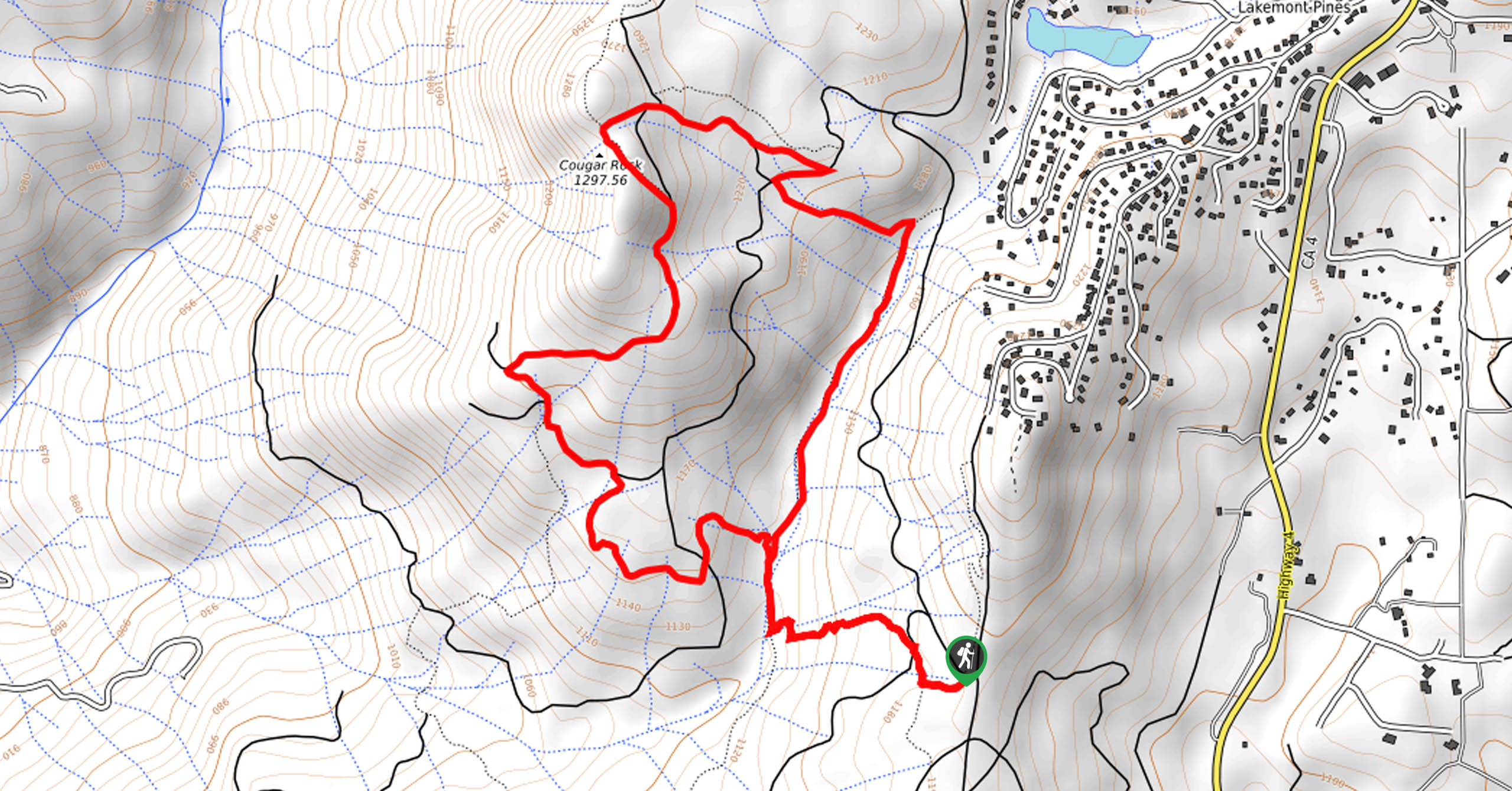Cougar Rock Loop Hike Map