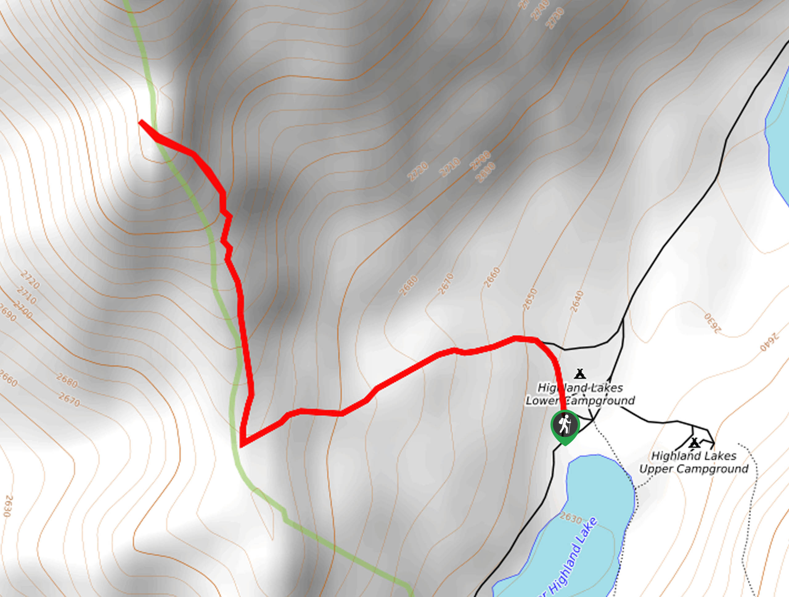 Folger Peak Hike Map