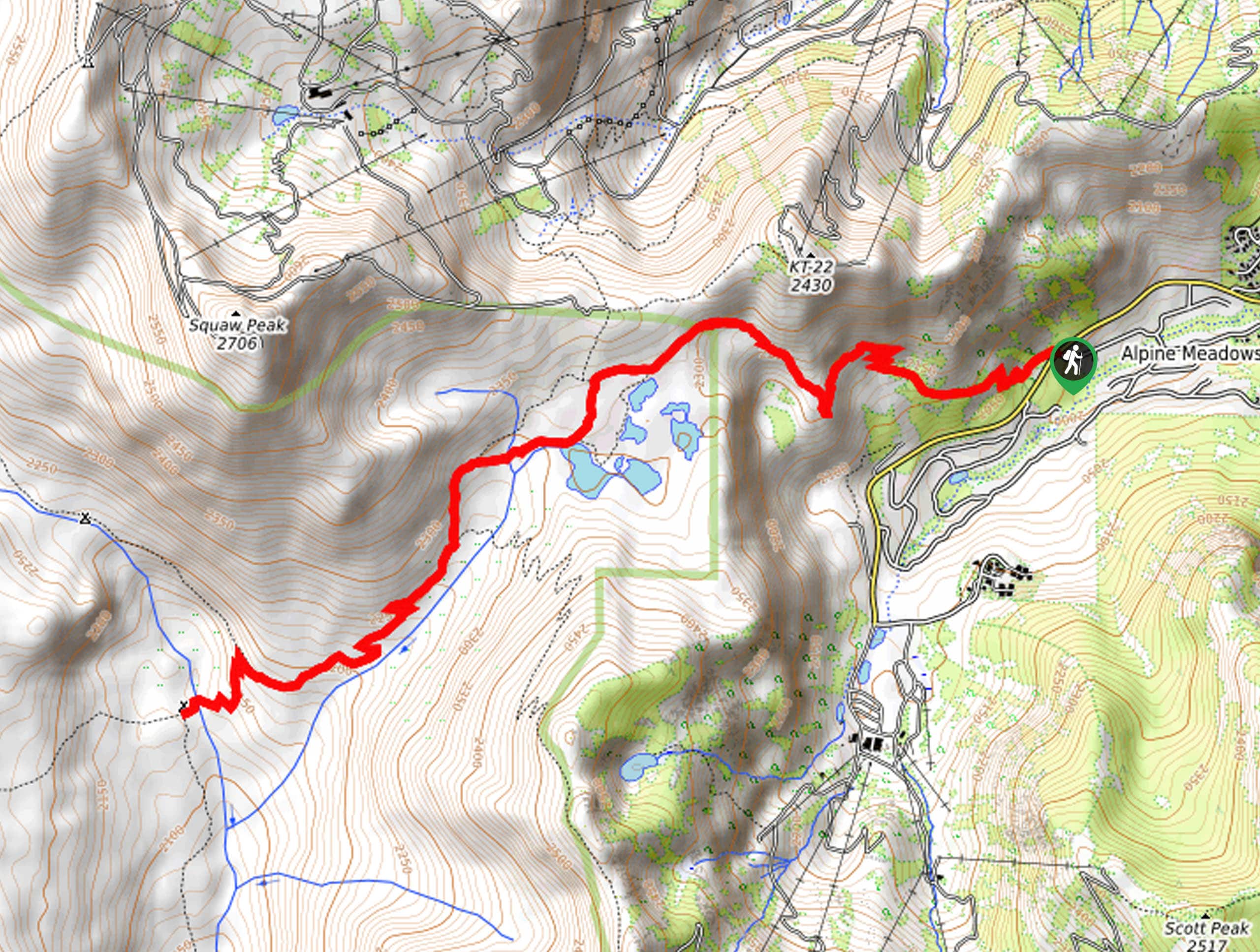 Whiskey Creek Camp Trail Map