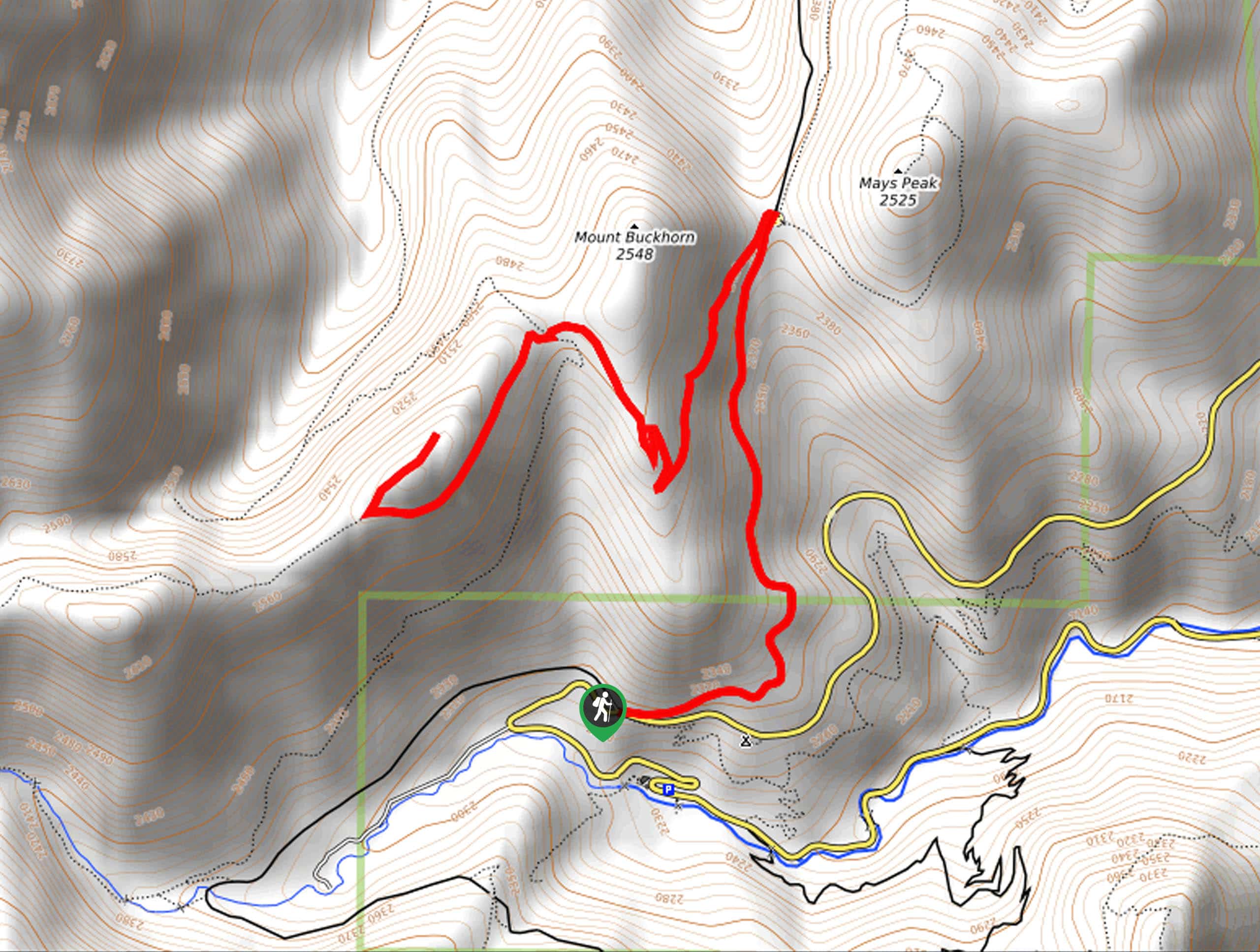 Captain Jack’s Peak Trail Map