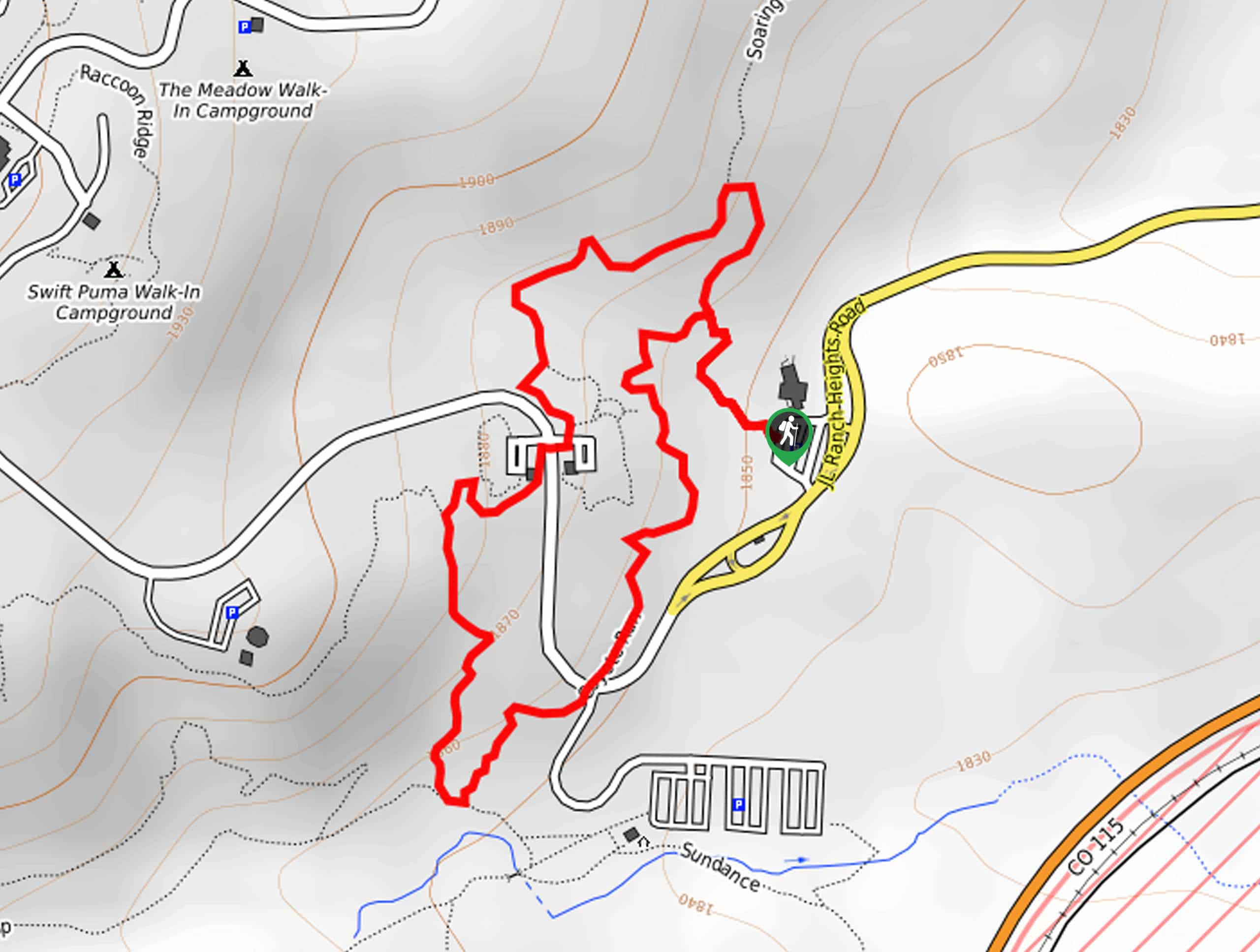 Coyote Run Loop Trail Map