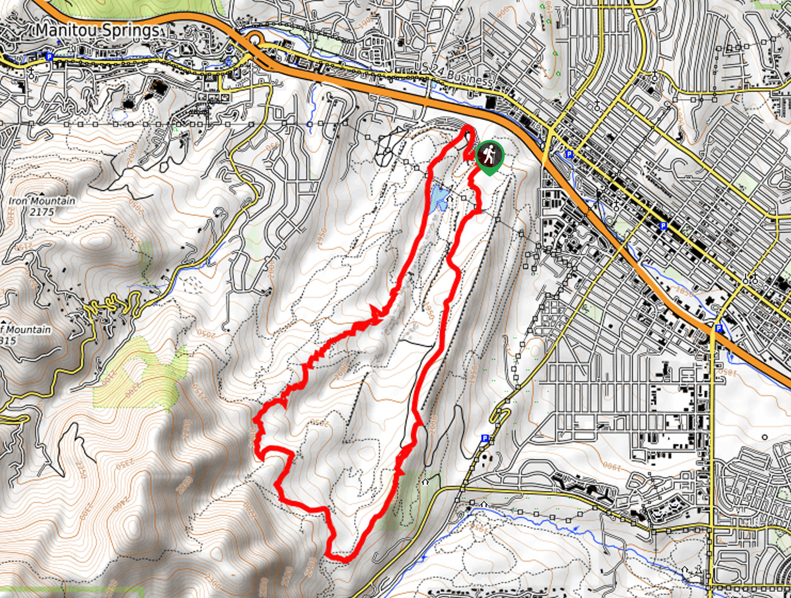 Red Rock Rim and Greenlee Loop Map