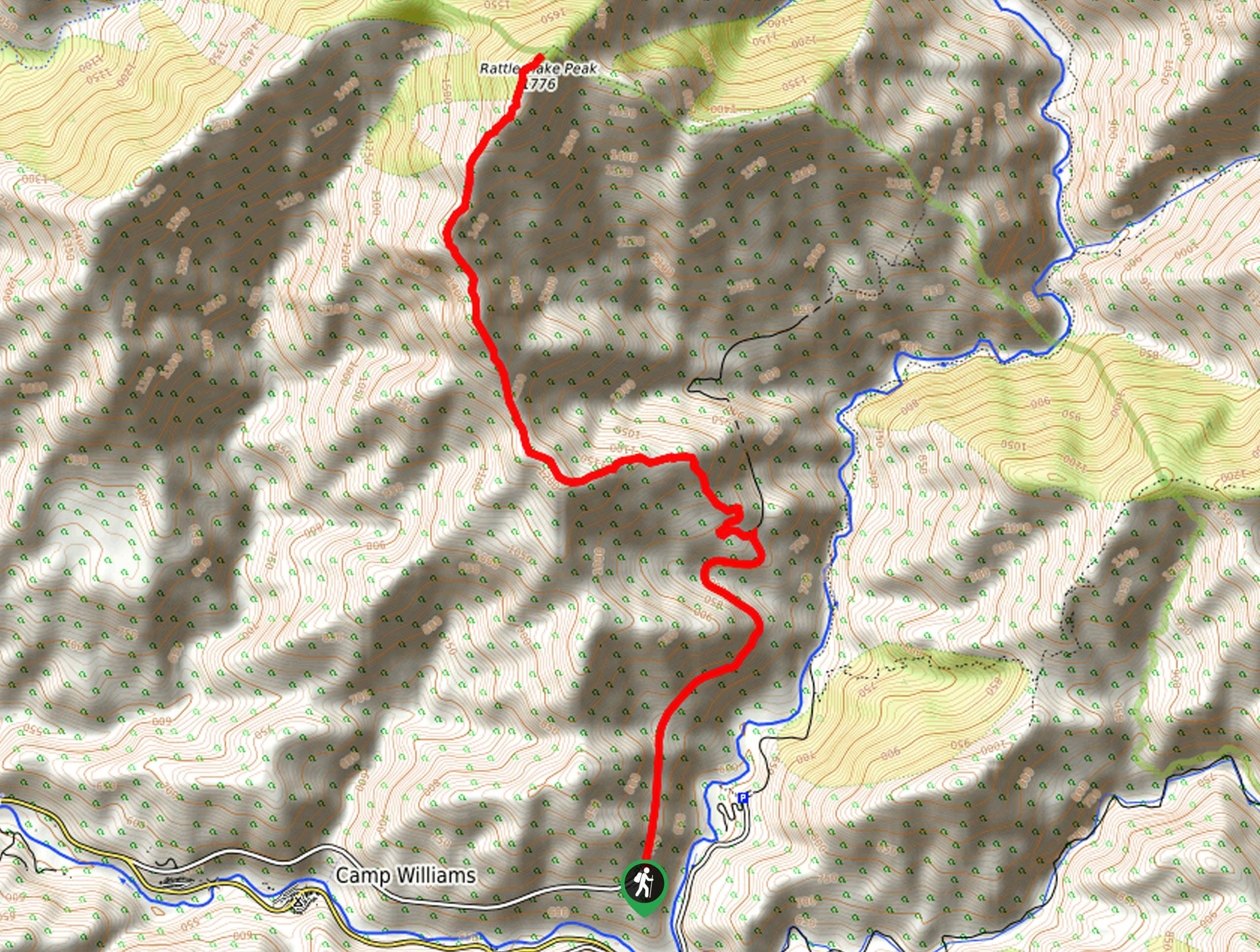 Rattlesnake Peak Trail Map