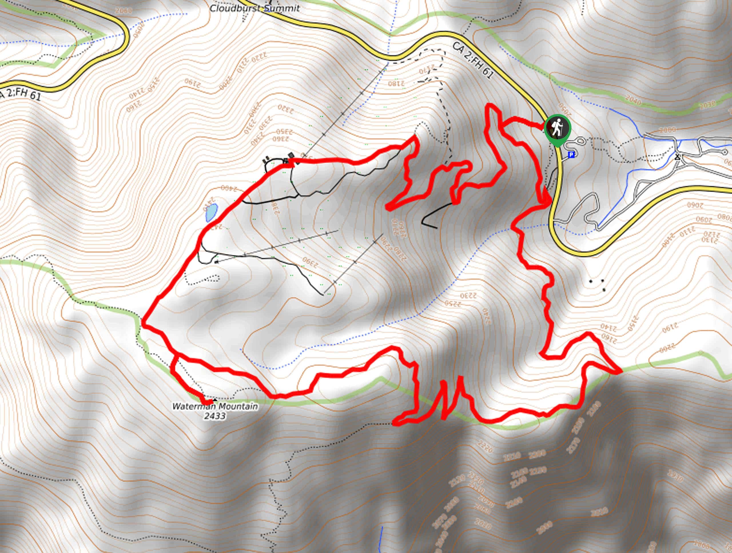 Waterman Mountain Loop Trail Map