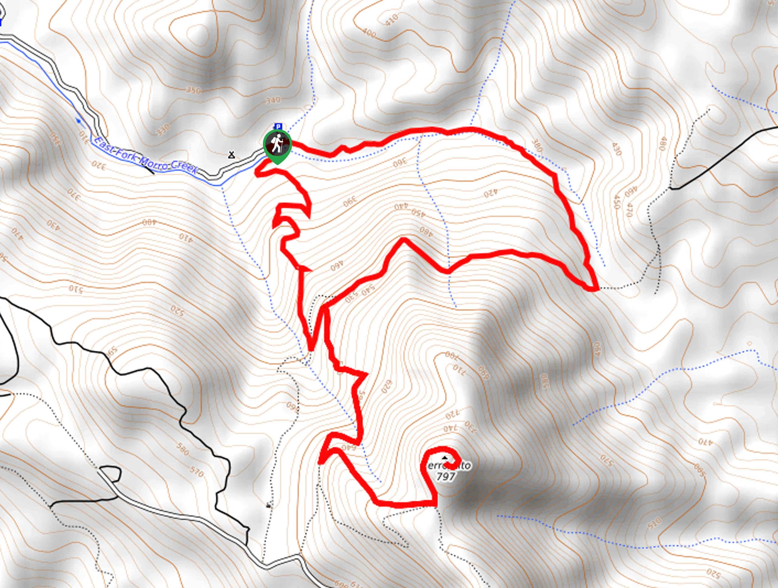 Cerro Alto Loop Trail Map