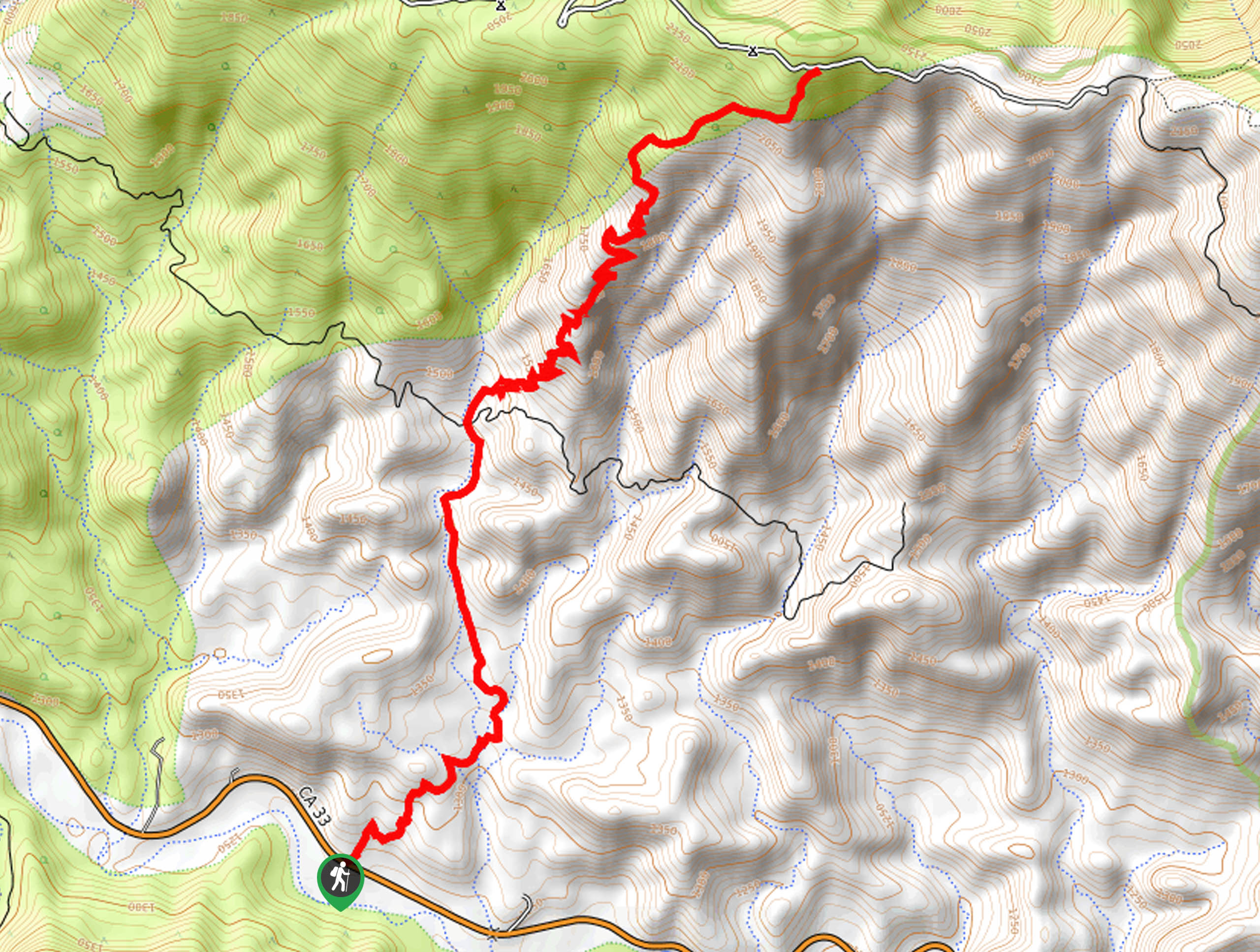 Chorro Grande Trail Map