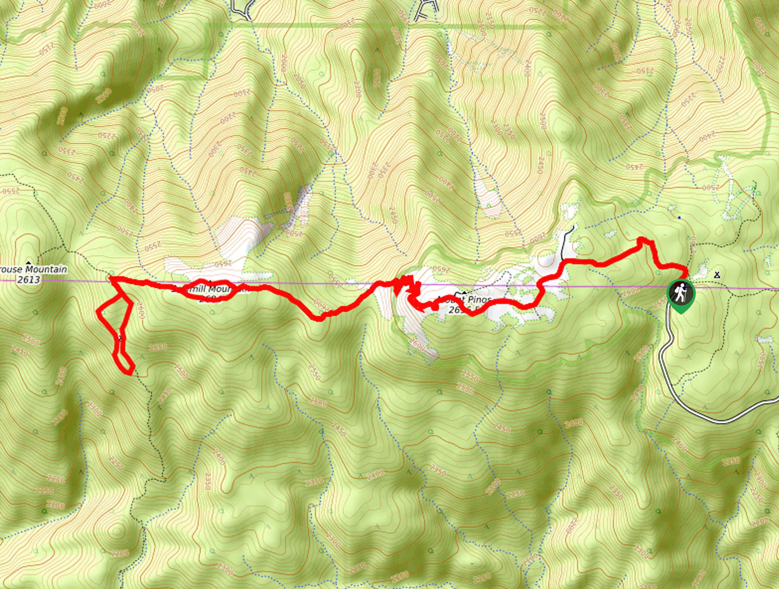 Condor Summit and Vincent Tumamait Trail Map