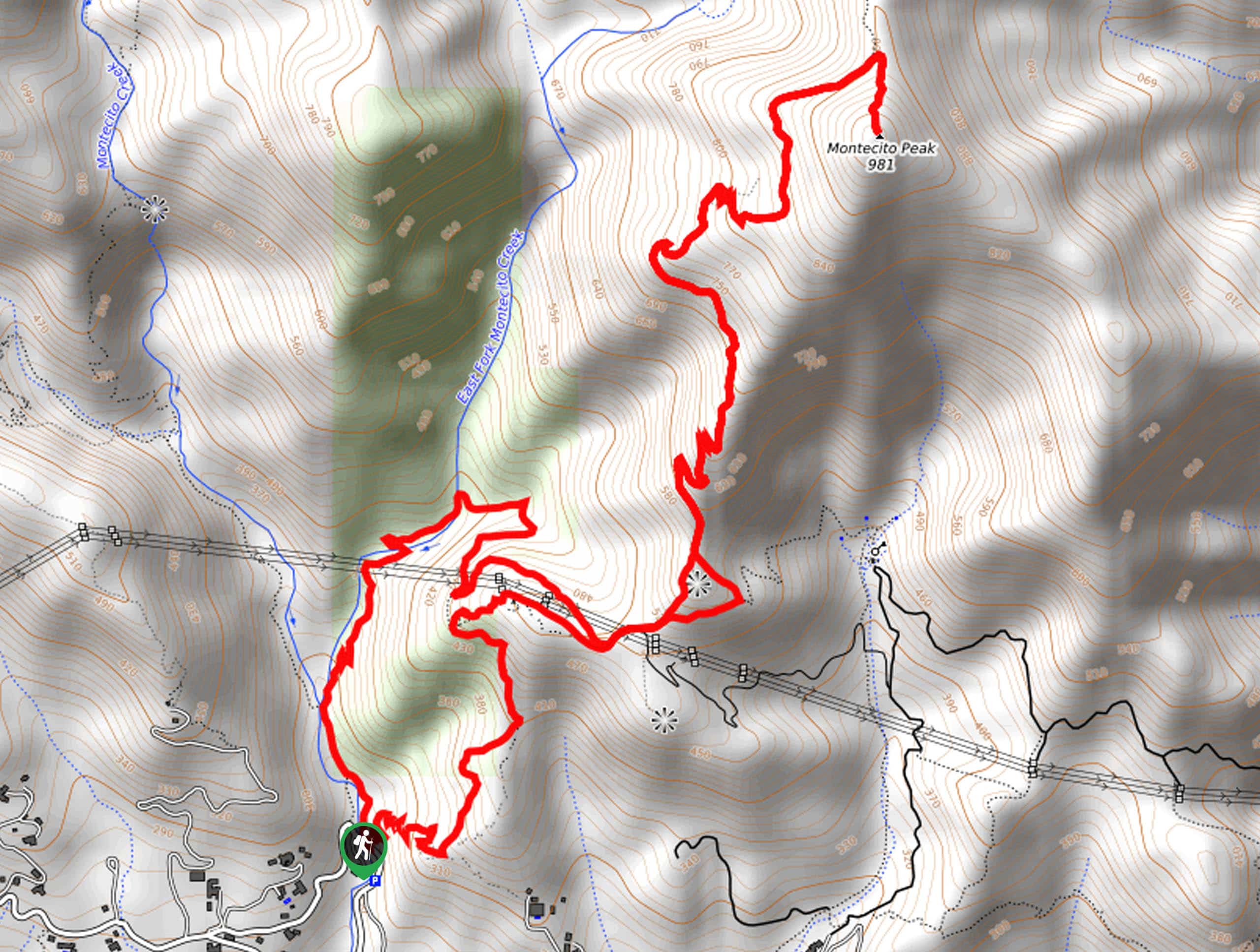 Montecito Peak Trail Map