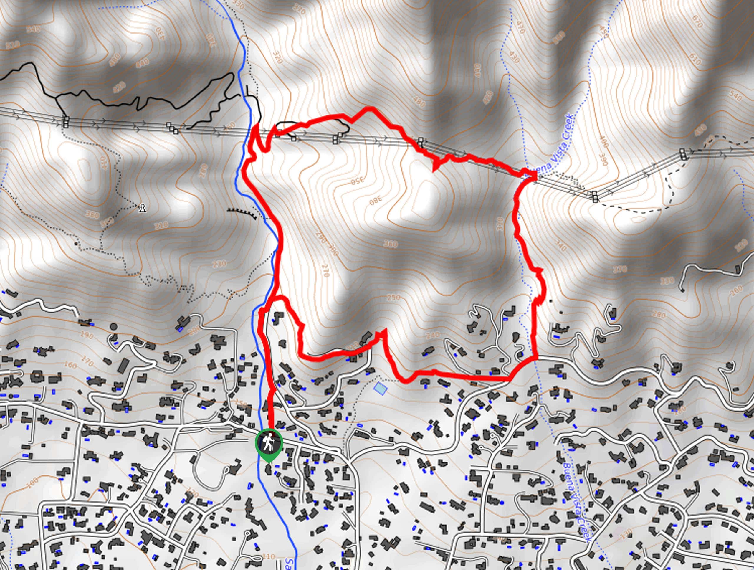 San Ysidro Creek and Catway Loop Map