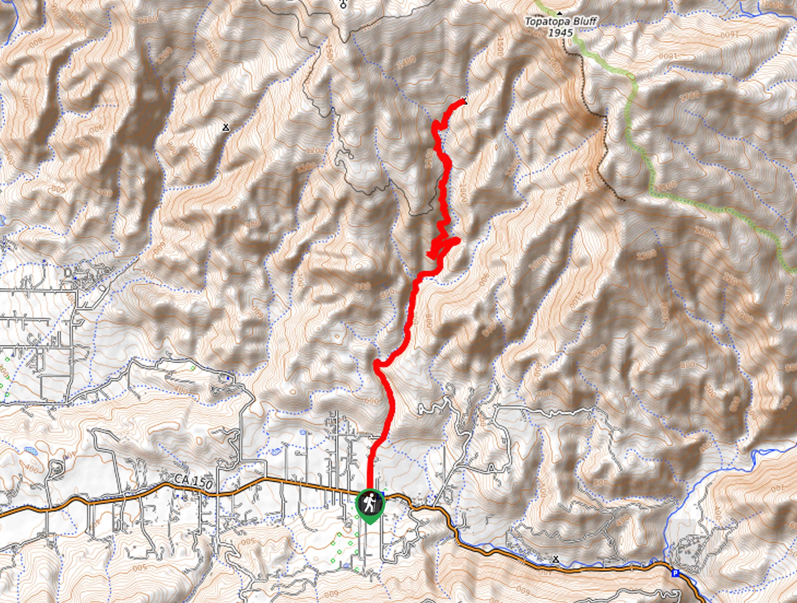Sisar Canyon Road Hike Map