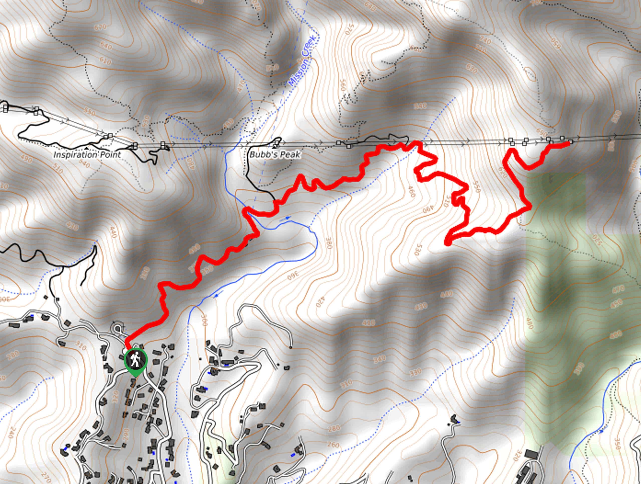 Spyglass Ridge Road Hike Map