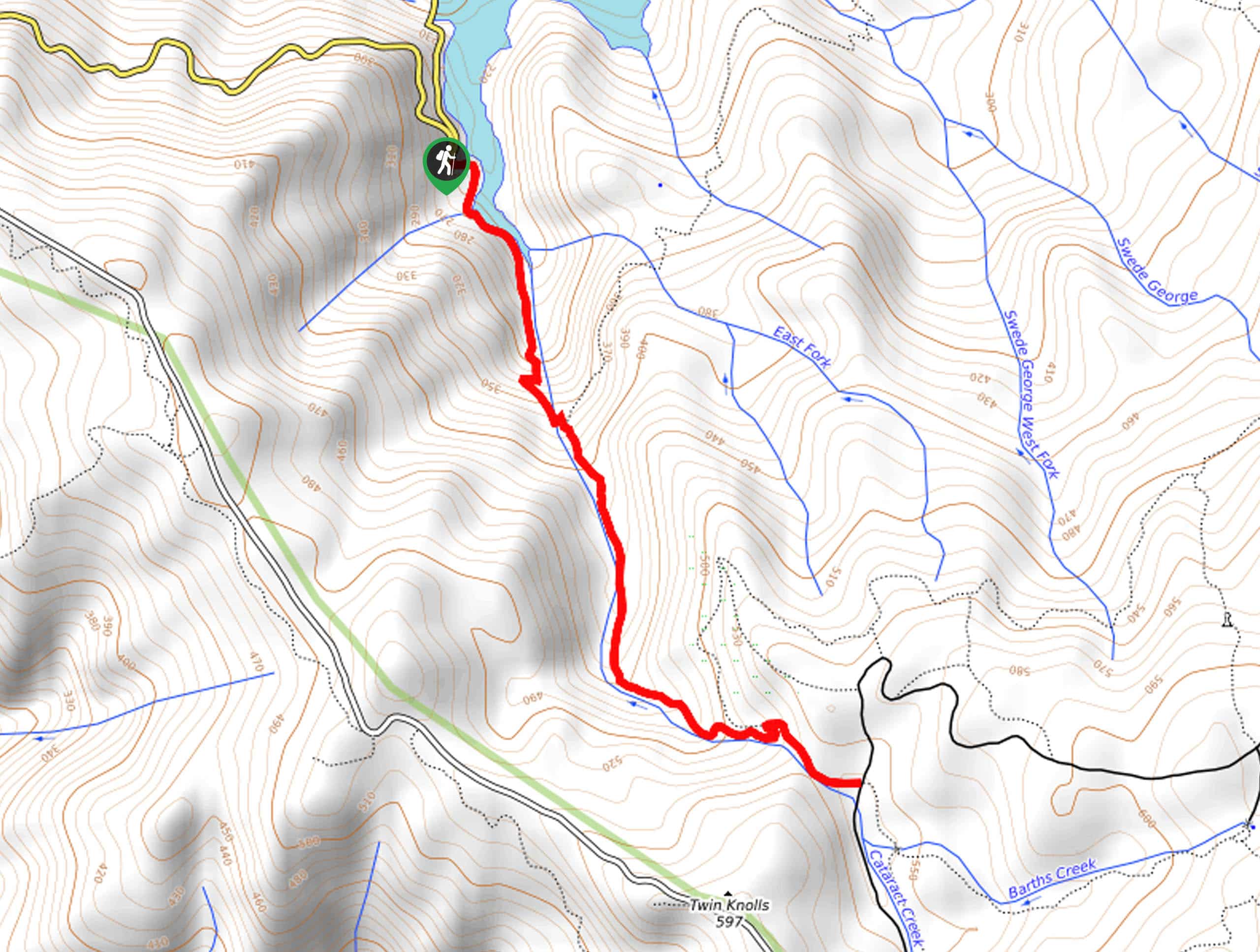 Cataract Falls Trail Map