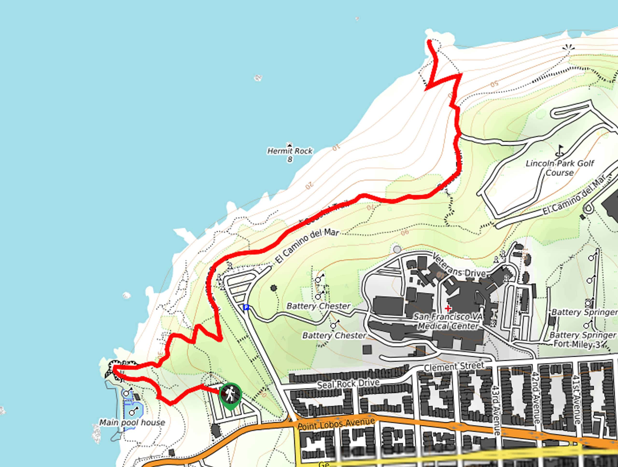 Seal Rocks Beach Trail Map