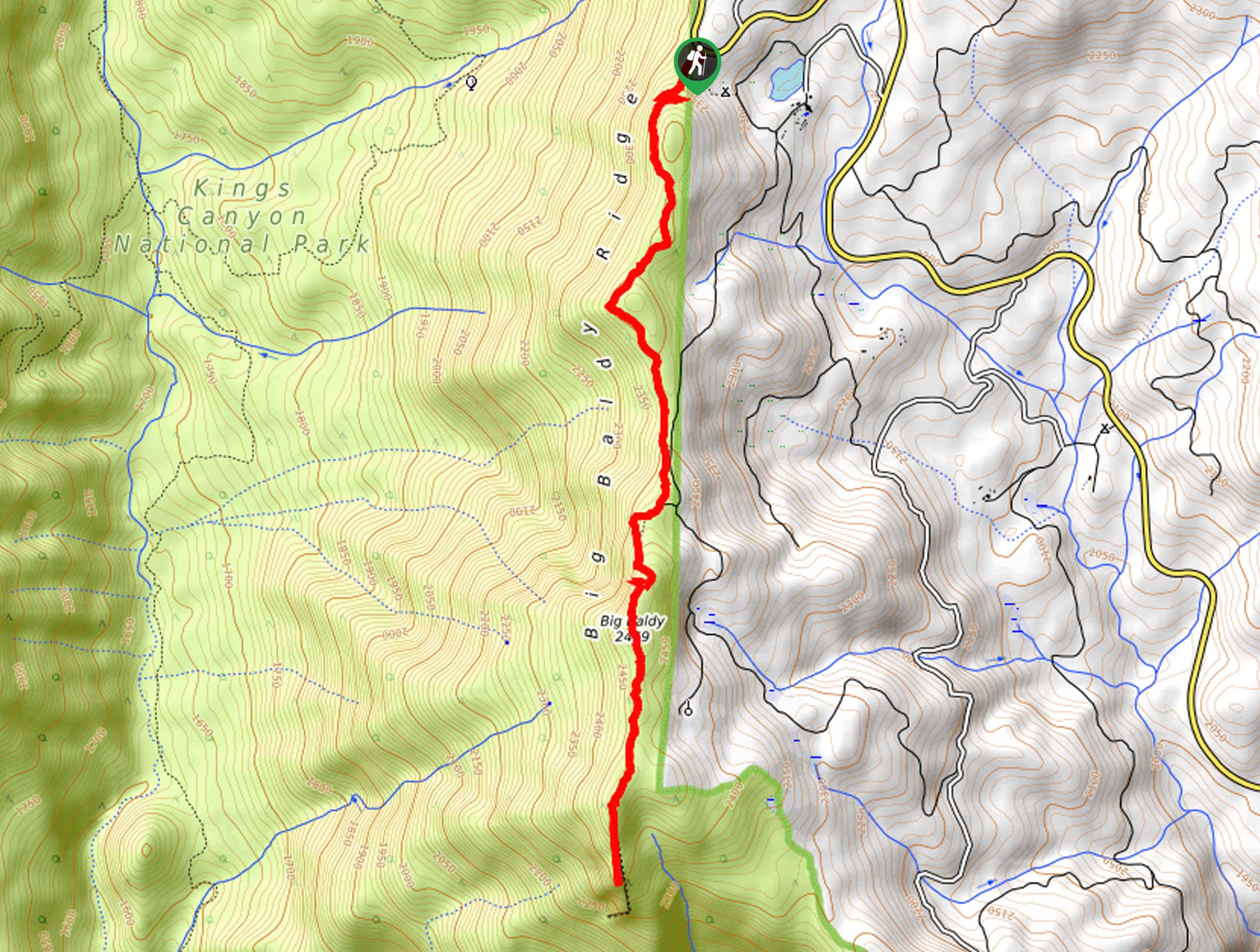 Big Baldy Ridge Trail Map