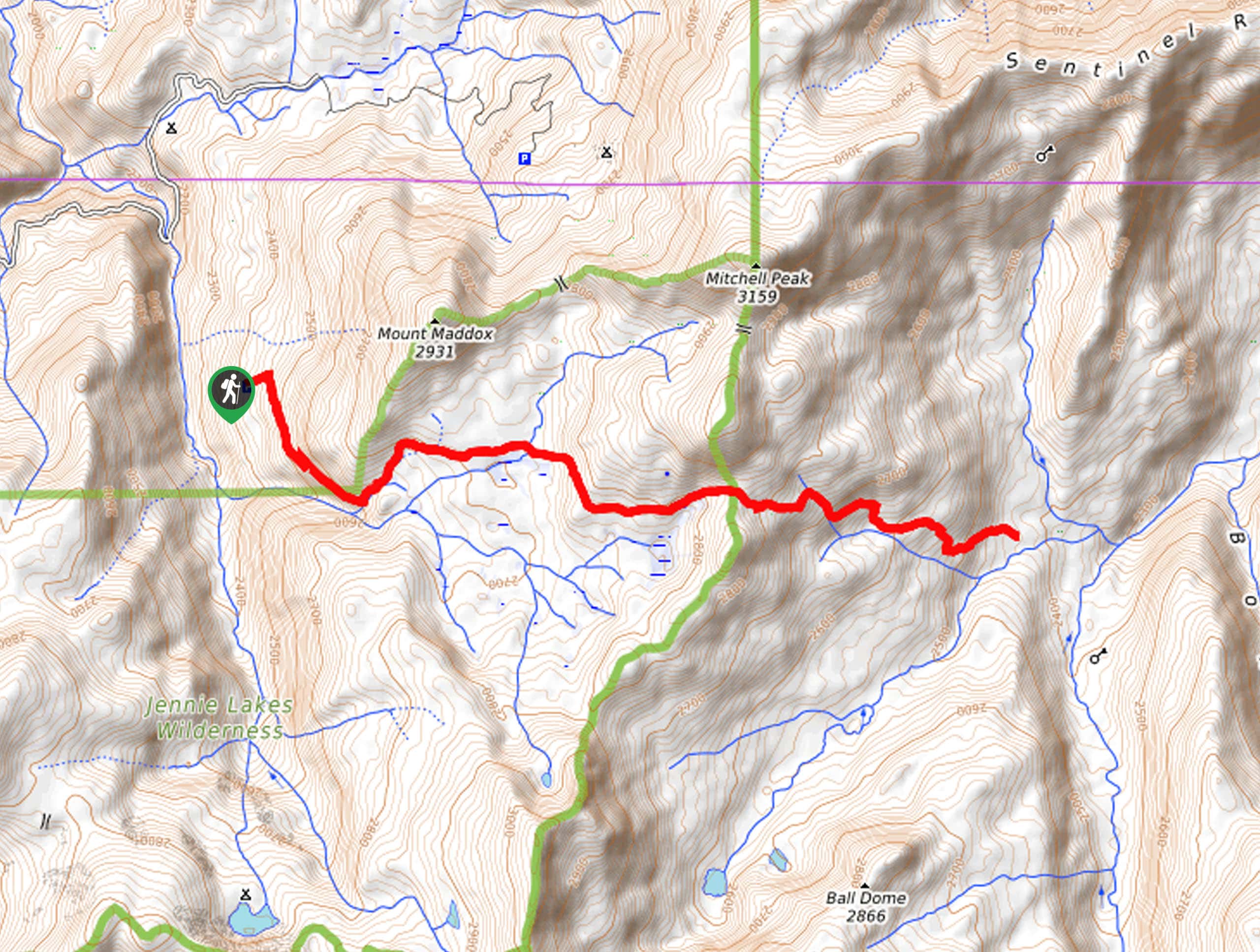 Comanche Meadows Hike Map