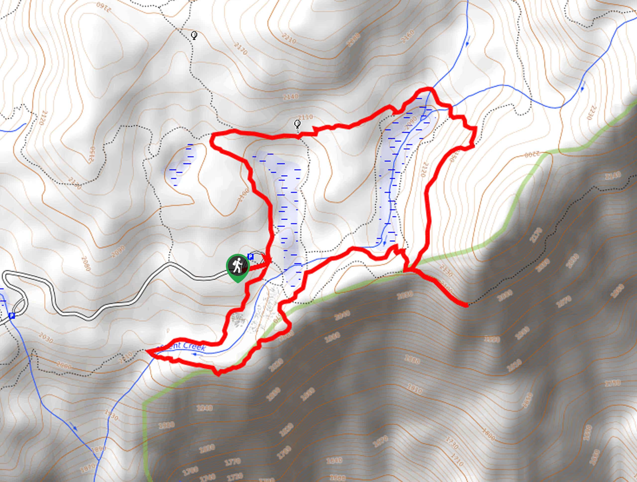 Eagle and Bobcat Loop Hike Map