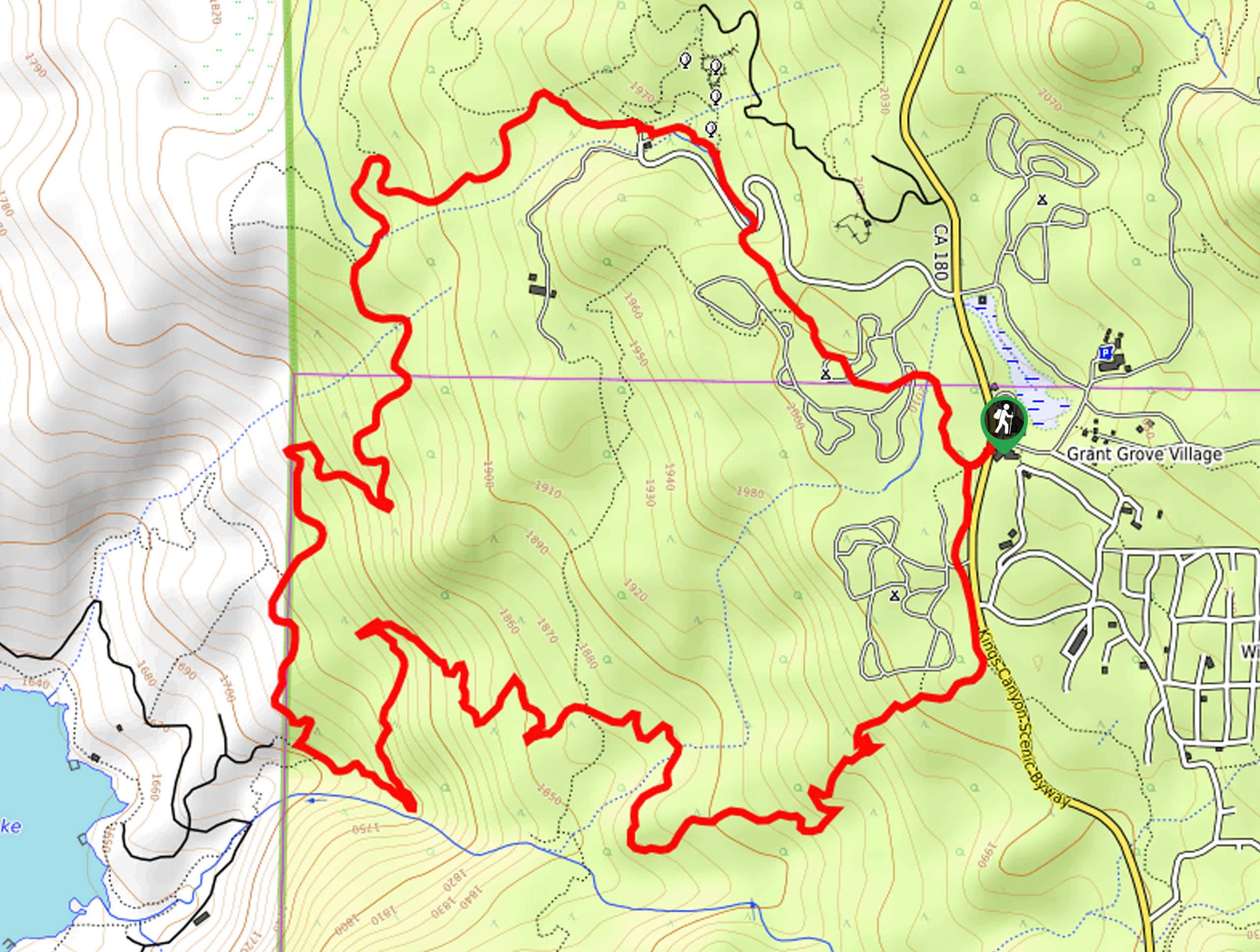 Ella Falls Loop Hike Map