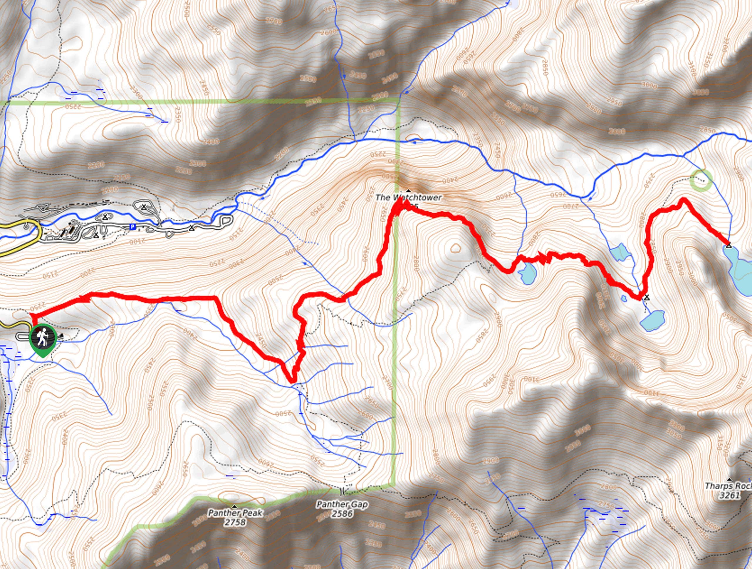 Heather Lakes and Lake Trail Map