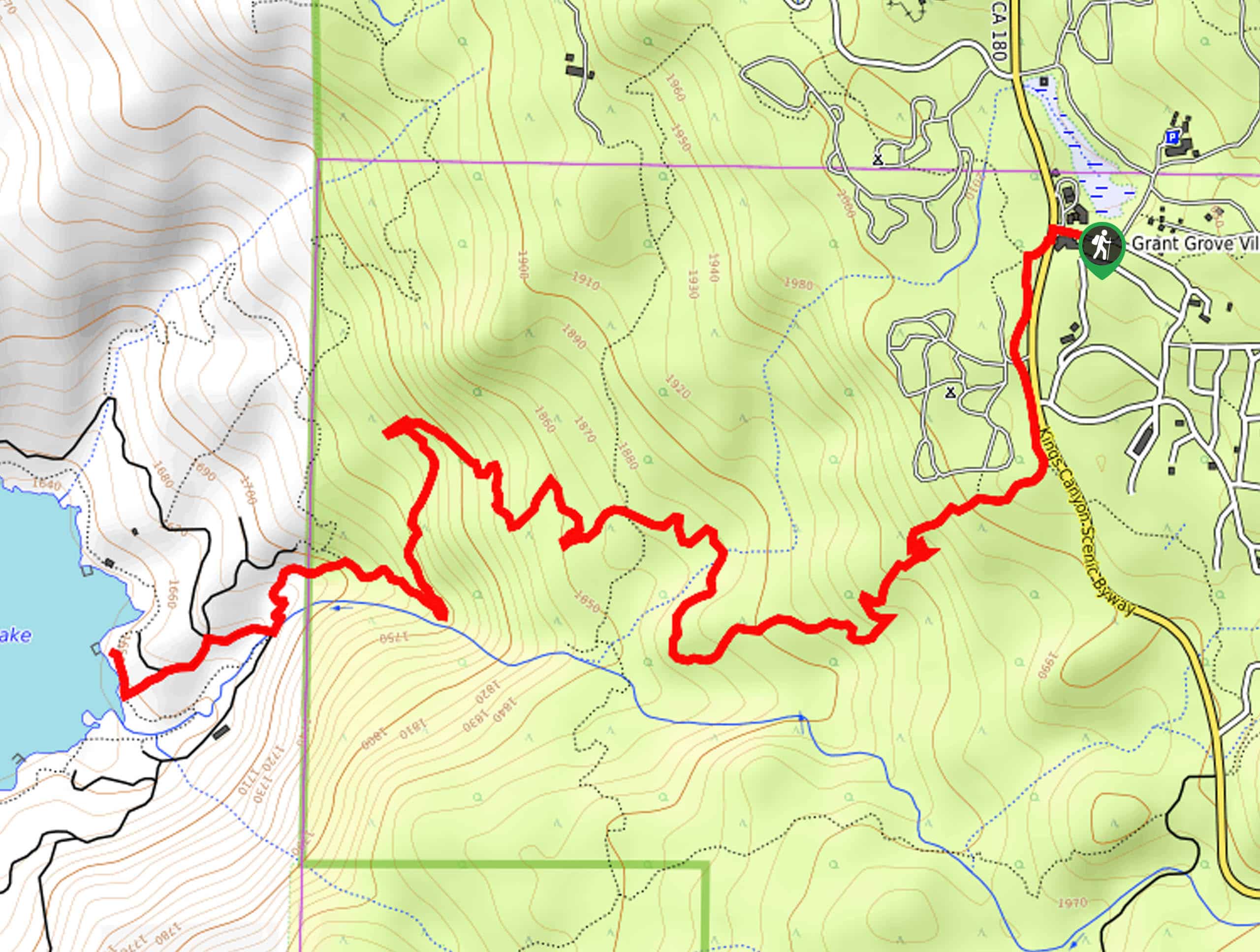 Sequoia Lake Hike Map
