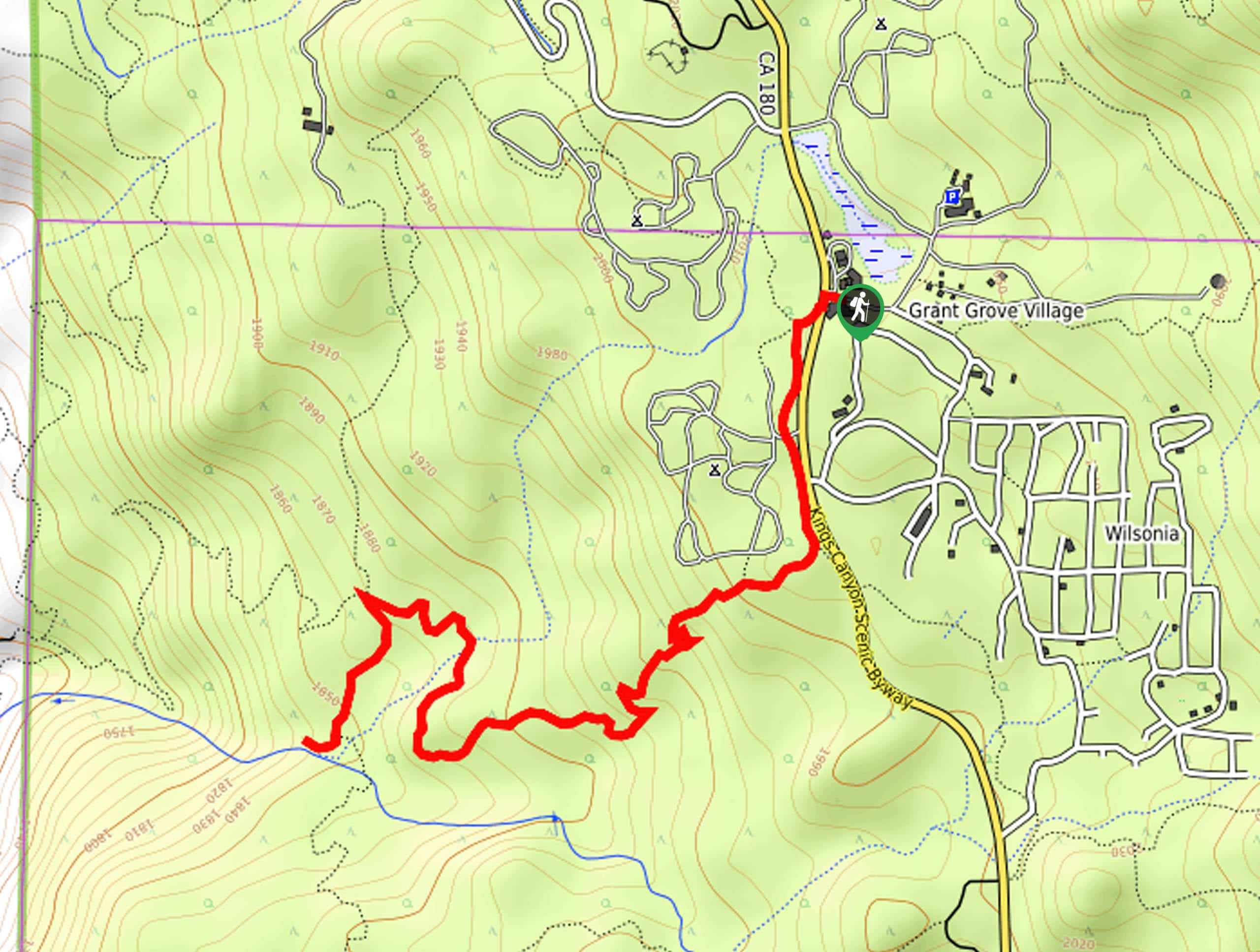 Viola Falls Hike Map