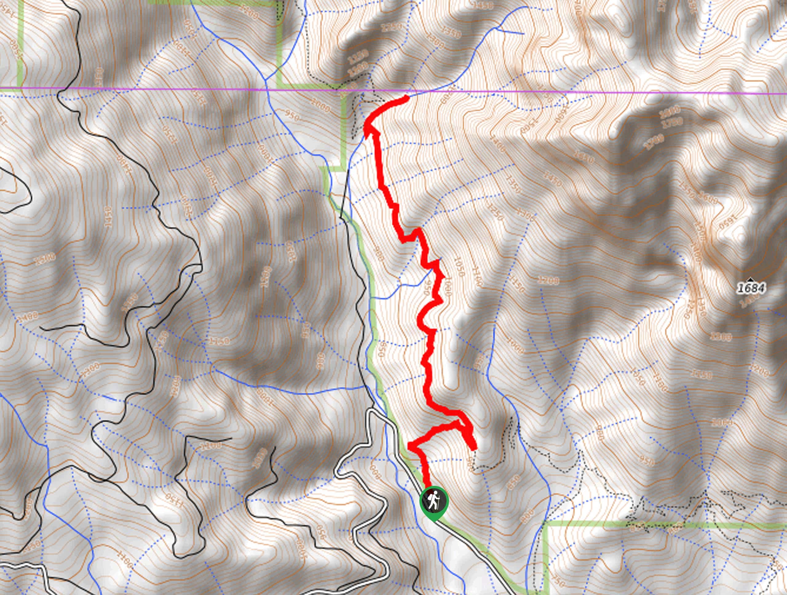 Burstarse Falls Hike Map