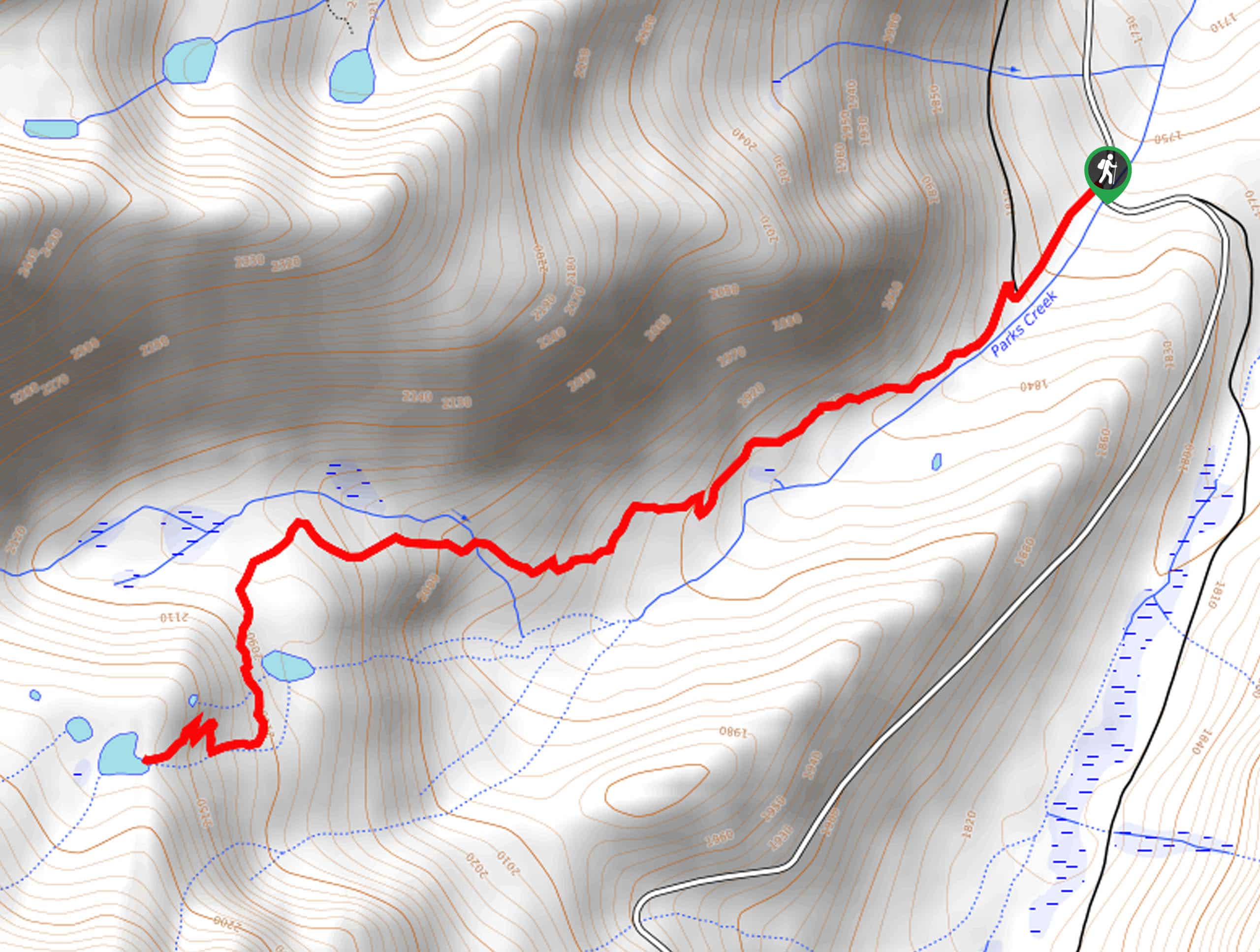 Caldwell Lakes Trail Map